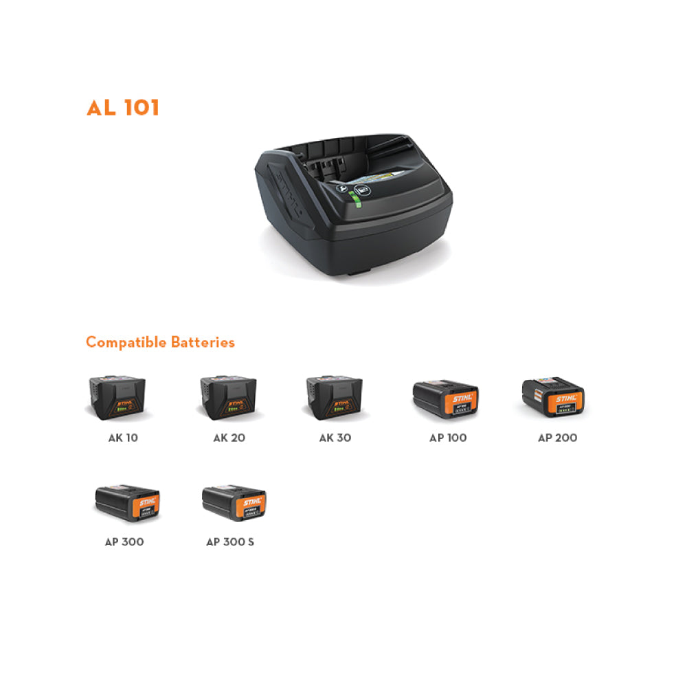 Încărcător rapid AL 101, Li-Ion 78W, 48504302520 Stihl, cod 48504302520