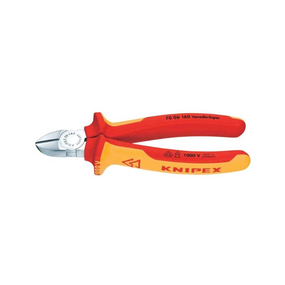 Tăietor lateral (șfic) Knipex, cromat, 160 mm, cod 7006160 - BIG STORE (Dynamic Tools SRL)