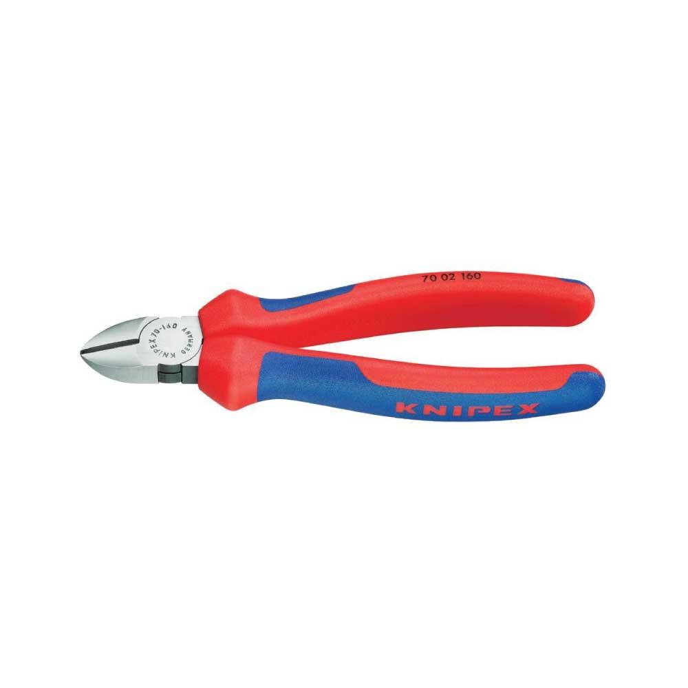 Tăietor lateral (șfic) Knipex vopsit negru cu manșoane multicomponent, 160 mm, cod 7002160 - BIG STORE (Dynamic Tools SRL)