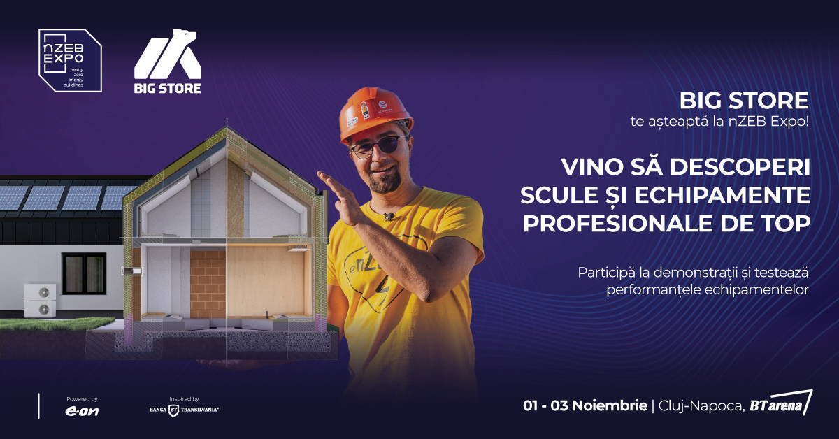 Te invităm la nZEB EXPO Cluj @ BT Arena | 1-3 Noiembrie 2024
