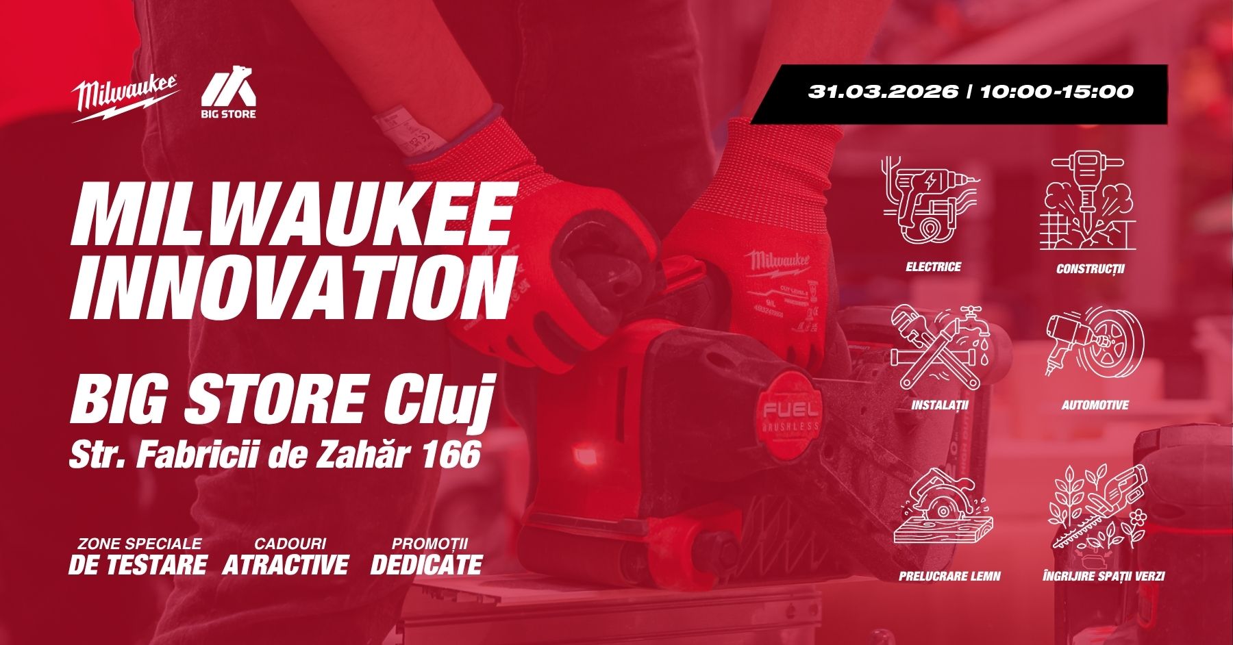 Milwaukee Innovation la BIG STORE Cluj - 31 Martie 2026