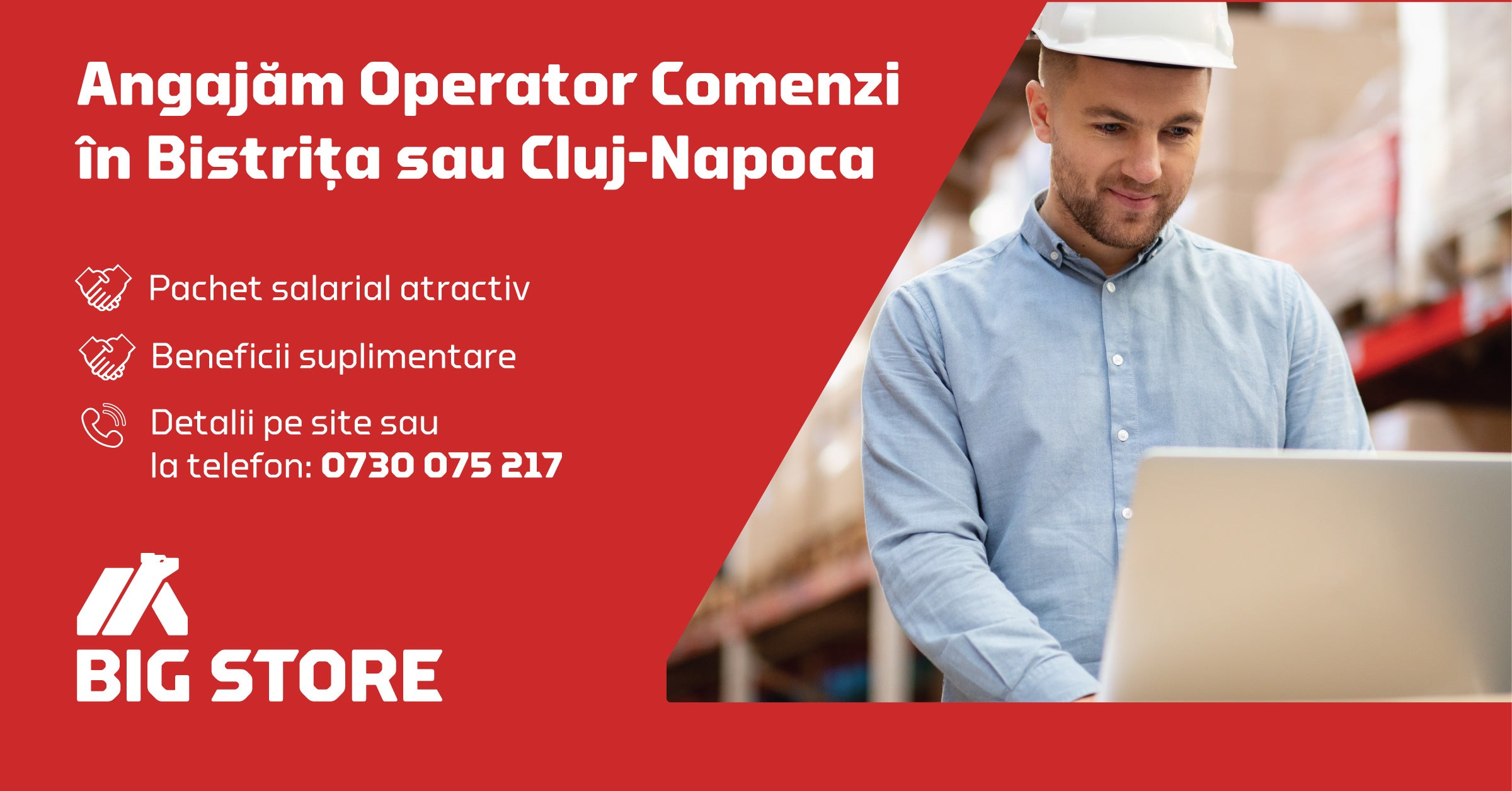 Angajăm Operator Comenzi Online și Introducere Date (Bistrița sau Cluj-Napoca)