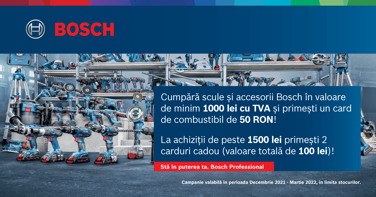 Campanie BOSCH - Câștigă Carduri de Combustibil Cadou - BIG STORE (Dynamic Tools SRL)