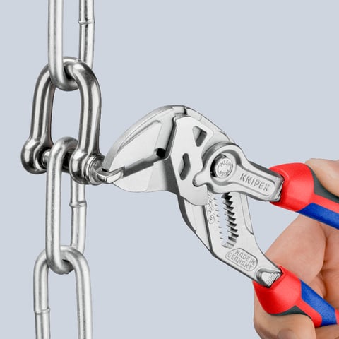 Clești-cheie crom-polizat cu mânere comfort KNIPEX 8605180