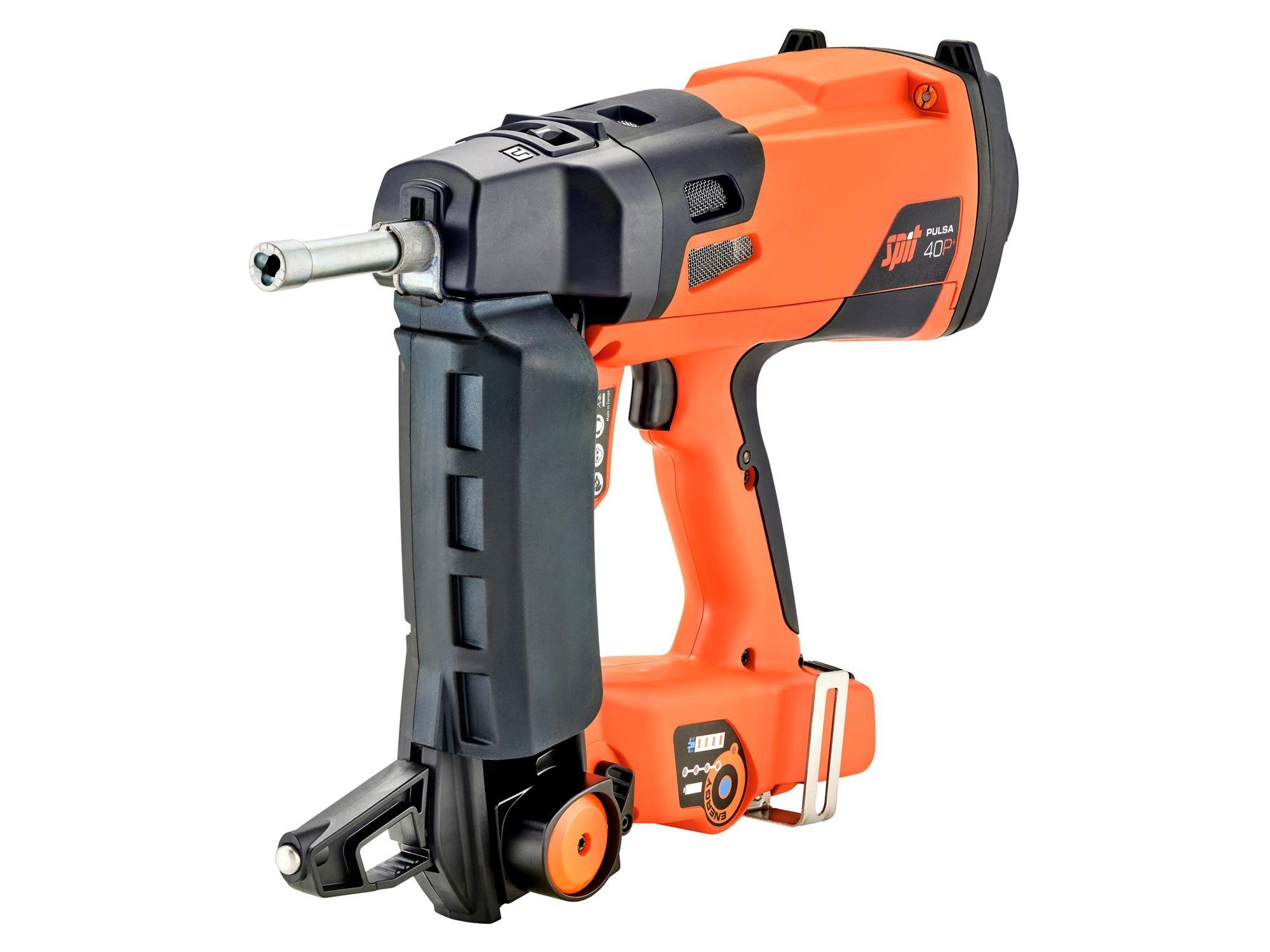 Pistol de cuie cu gaz SPIT PULSA 40P cu acumulator și stație de încărc