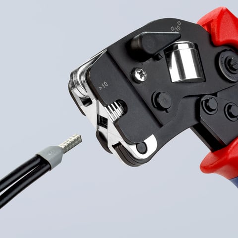 Clești autoajustabili crimpare mansoane cu încărcare frontală KNIPEX 975309