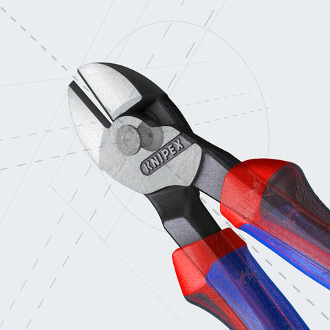 Tăietori diagonali cu pârghie înaltă și mânere comfort KNIPEX 7402200
