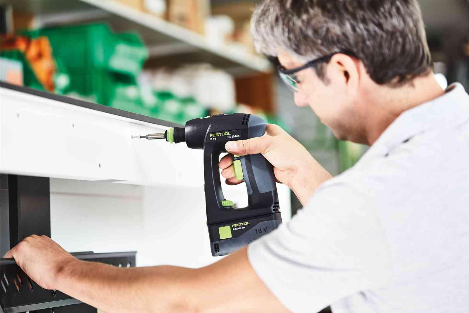 Mașină de găurit și înșurubat cu acumulator, 18V, Festool C 18 HPC40 I-Plus, 4Ah, cod 577427 - BIG STORE (Dynamic Tools SRL)