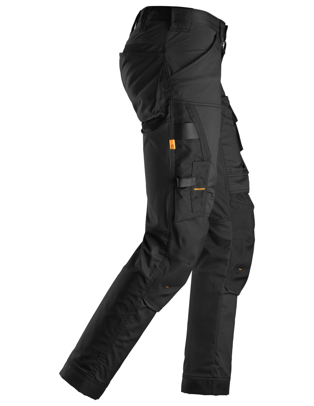 Pantaloni de lucru, stretch, Snickers Workwear, AllroundWork, 6341, Black/Black