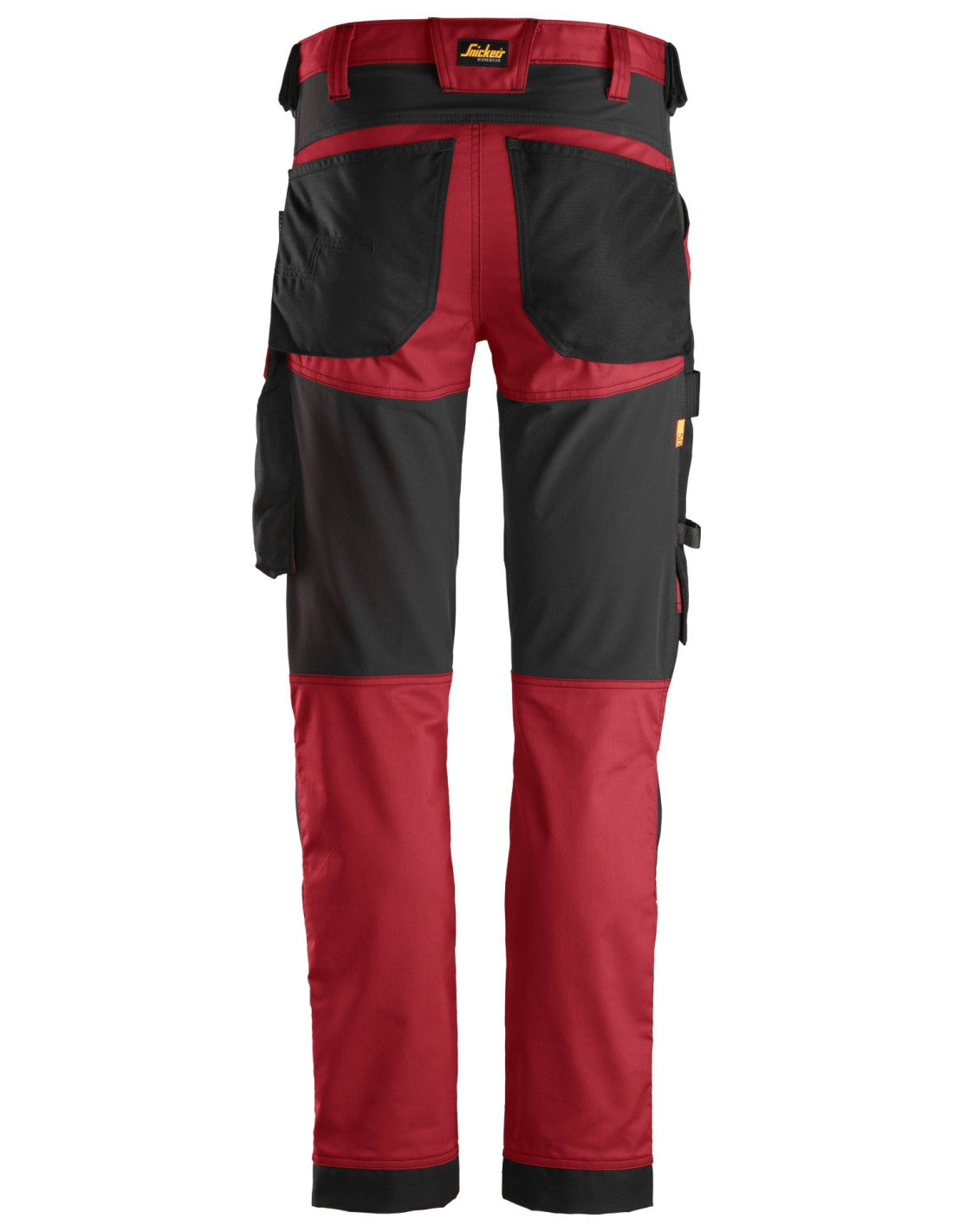 Pantaloni de lucru, stretch, Snickers Workwear, AllroundWork, 6341, Chili Red/Black