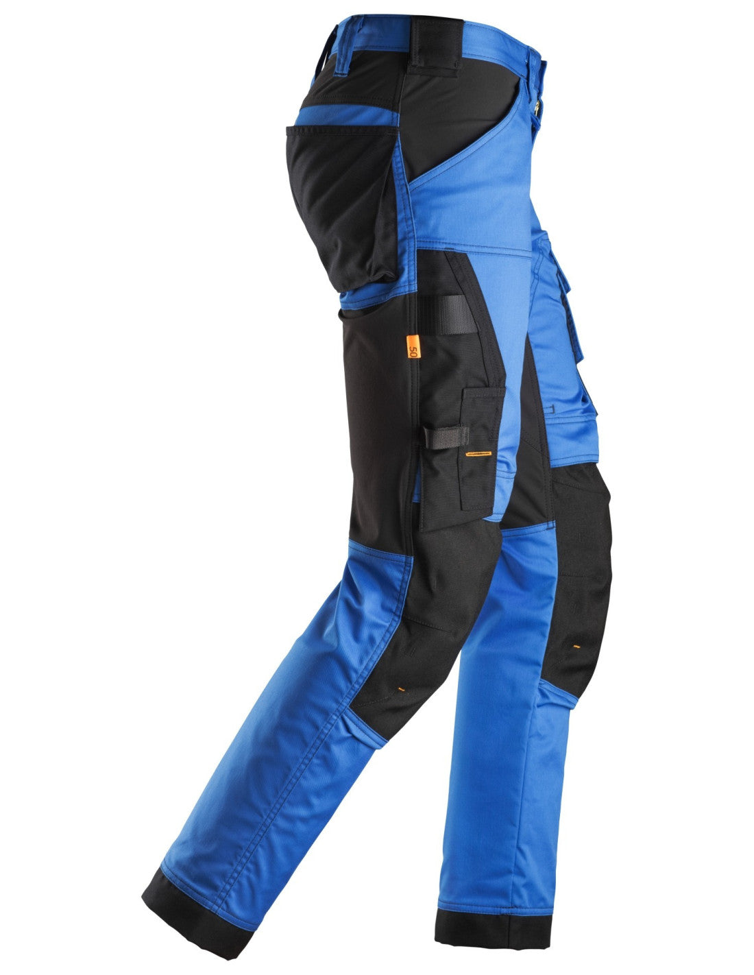 Pantaloni de lucru, stretch, Snickers Workwear, AllroundWork, 6341, True Blue/Black