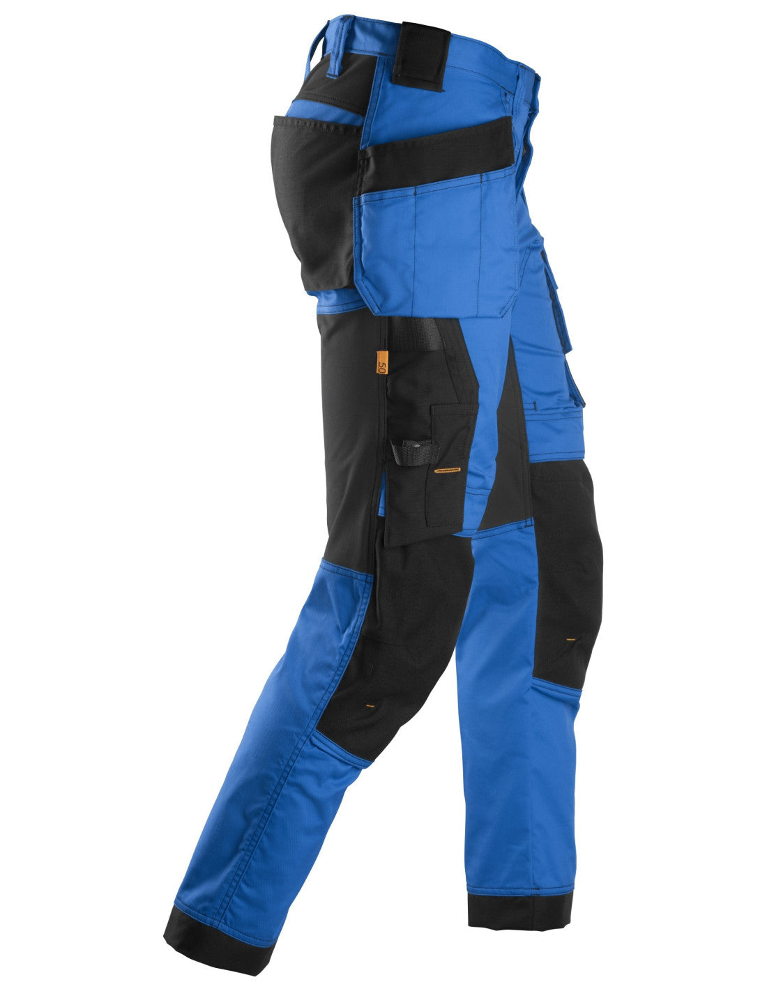 Pantaloni de lucru, stretch, cu buzunare holster, Snickers Workwear, AllroundWork, 6241, True Blue/Black