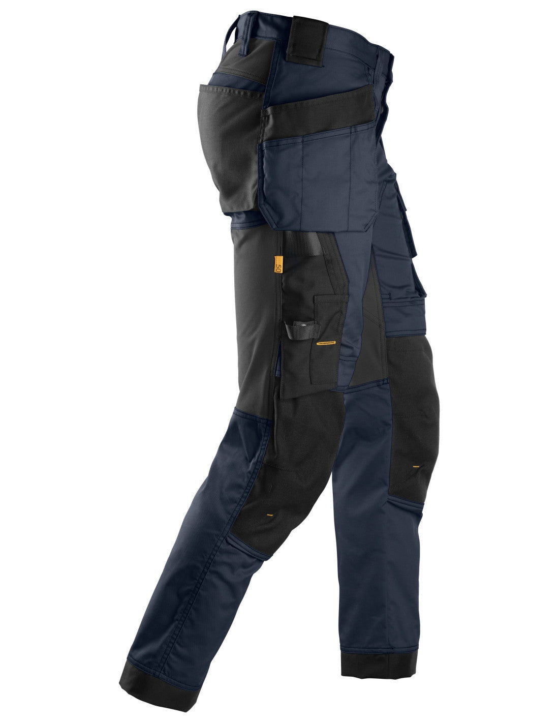 Pantaloni de lucru, stretch, cu buzunare holster, Snickers Workwear, AllroundWork, 6241, Navy/Black
