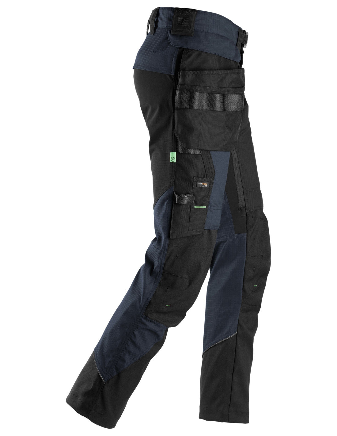Pantaloni de lucru cu buzunare holster detașabile, Snickers Workwear, FlexiWork, 6972, Navy/Black