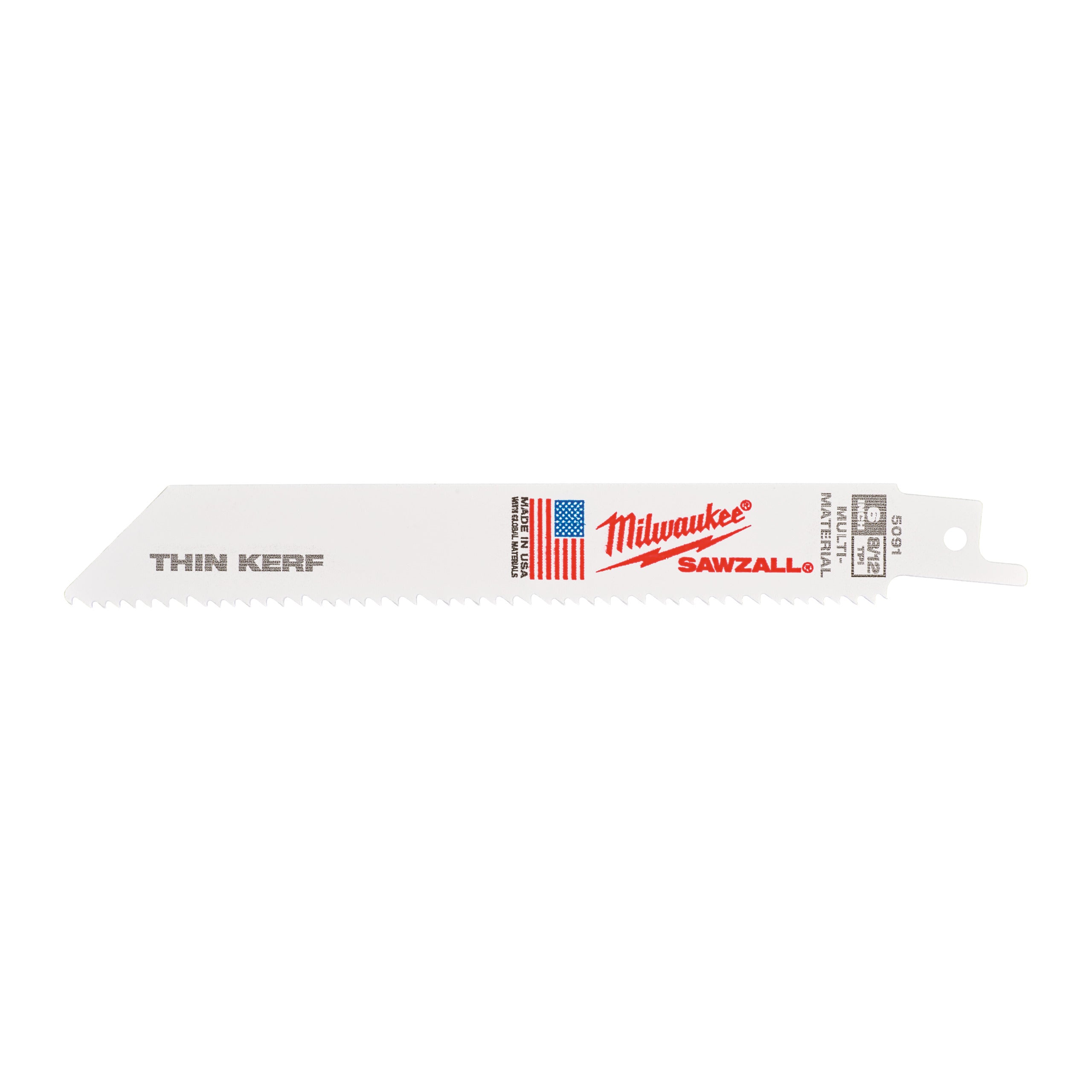 Pânză pentru fierăstrău sabie Sawzall Lemn / Metal / Plastic: Pânze universale Milwaukee 150mm x 8 / 12 Tpi, cod 48475091