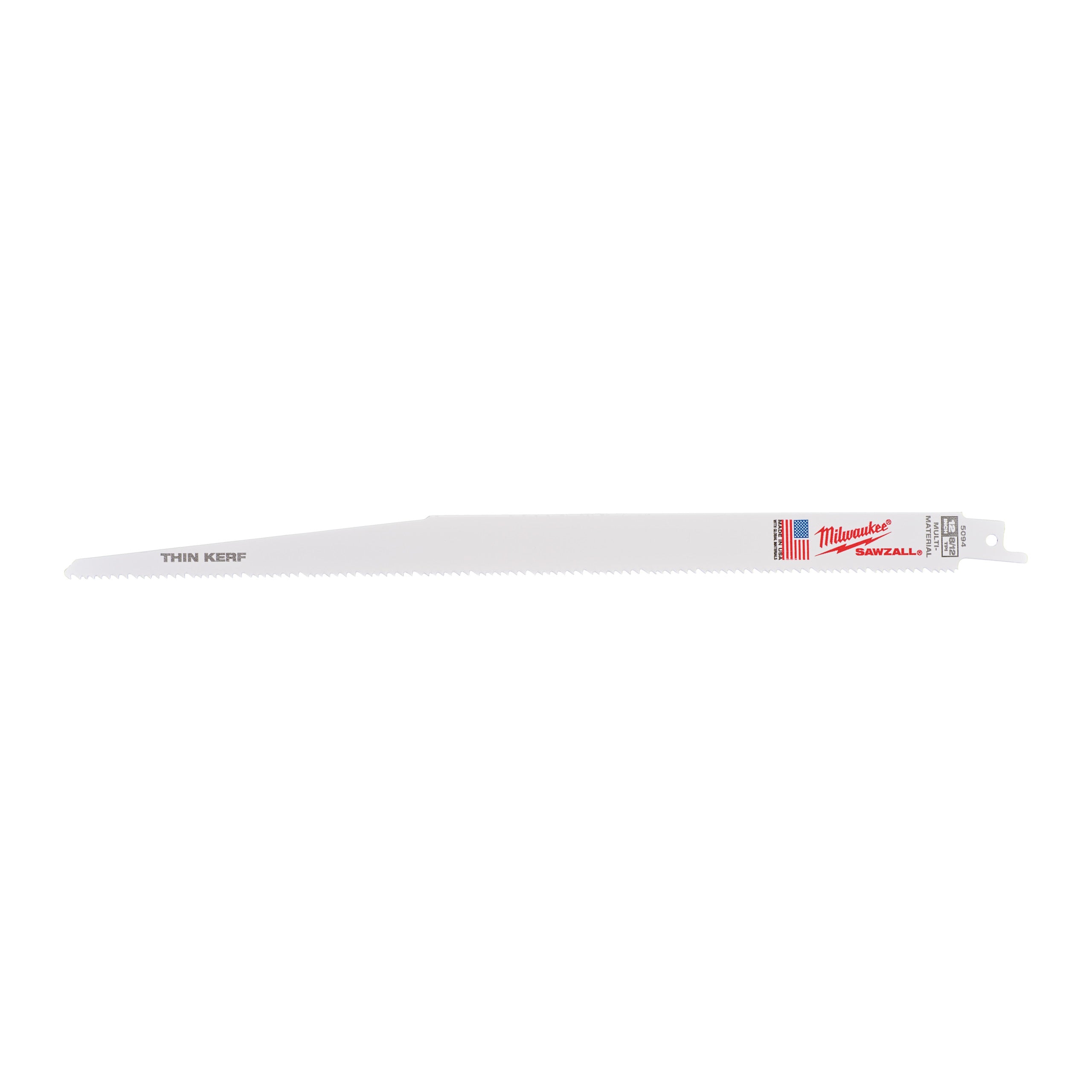 Pânză pentru fierăstrău sabie Sawzall Lemn / Metal / Plastic: Pânze universale Milwaukee 300mm x 8 / 12 Tpi, cod 48475094