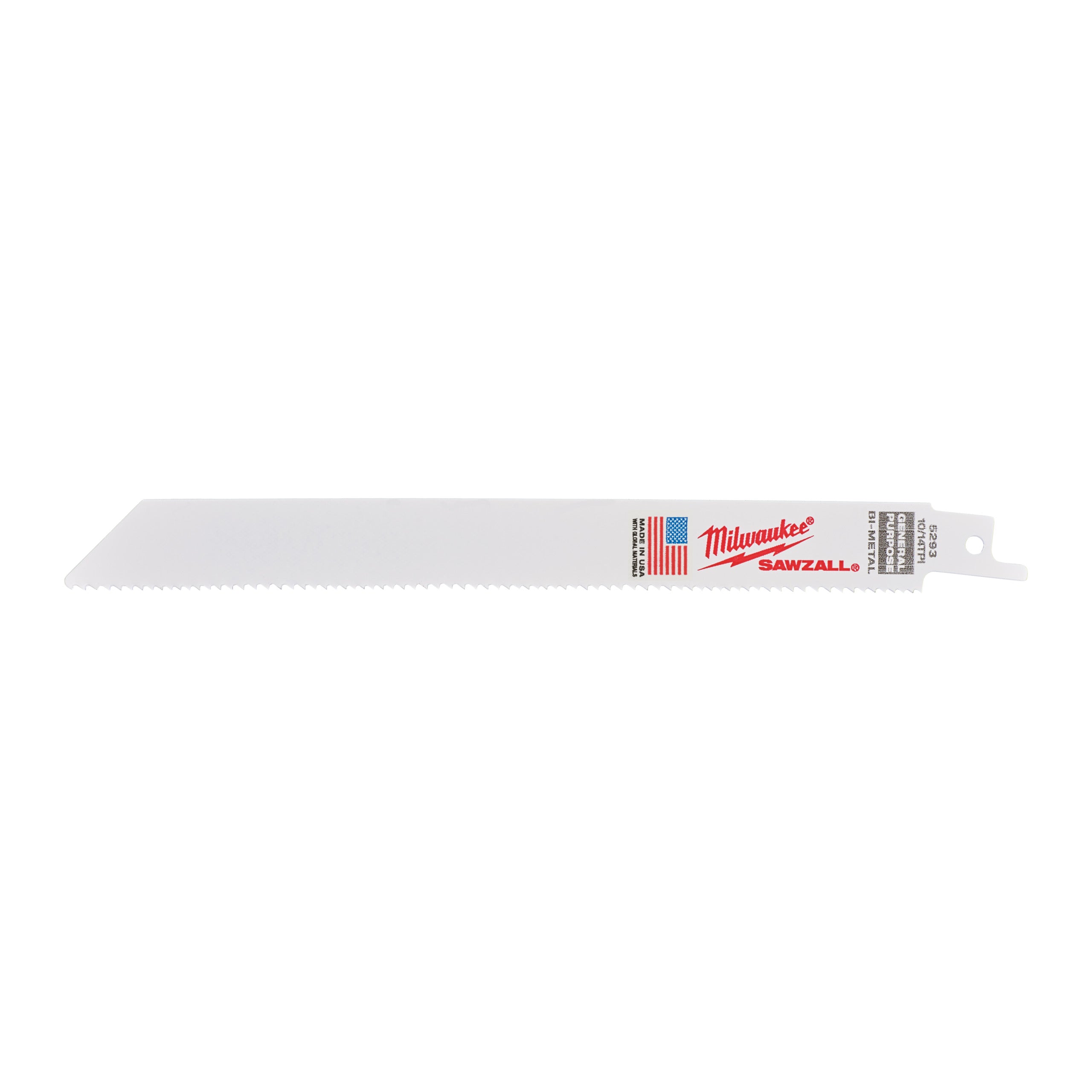 Pânză pentru fierăstrău sabie Sawzall Lemn / Metal / Plastic: Pânze universale Milwaukee 200mm x 10 / 14 Tpi, cod 48475193