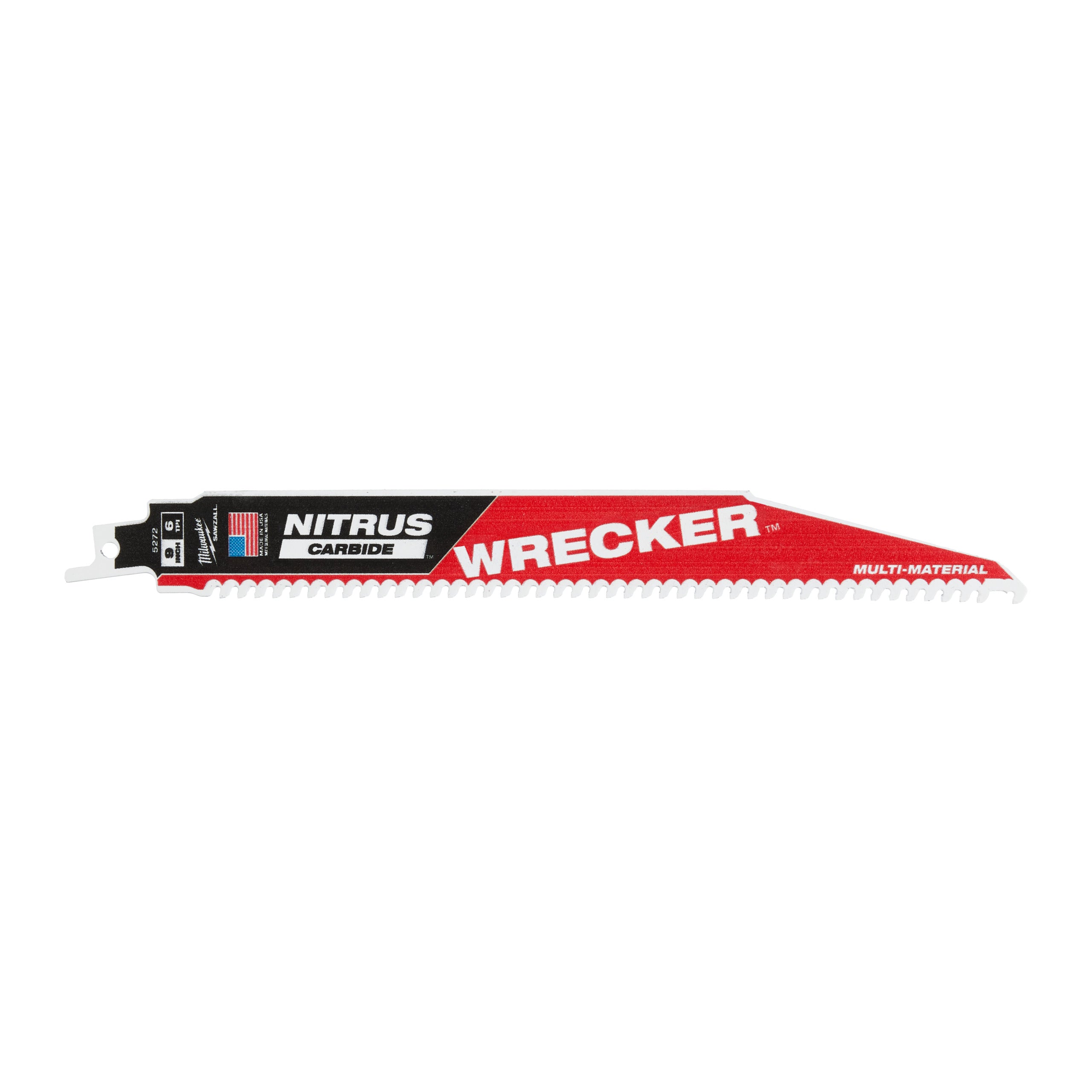 Pânză pentru fierăstrău sabie Sawzall Multi Material WRECKER™ cu NITRUS CARBIDE™ Milwaukee TCT WRECKER NITRUS 230mm x 6 Tpi, cod 48475272