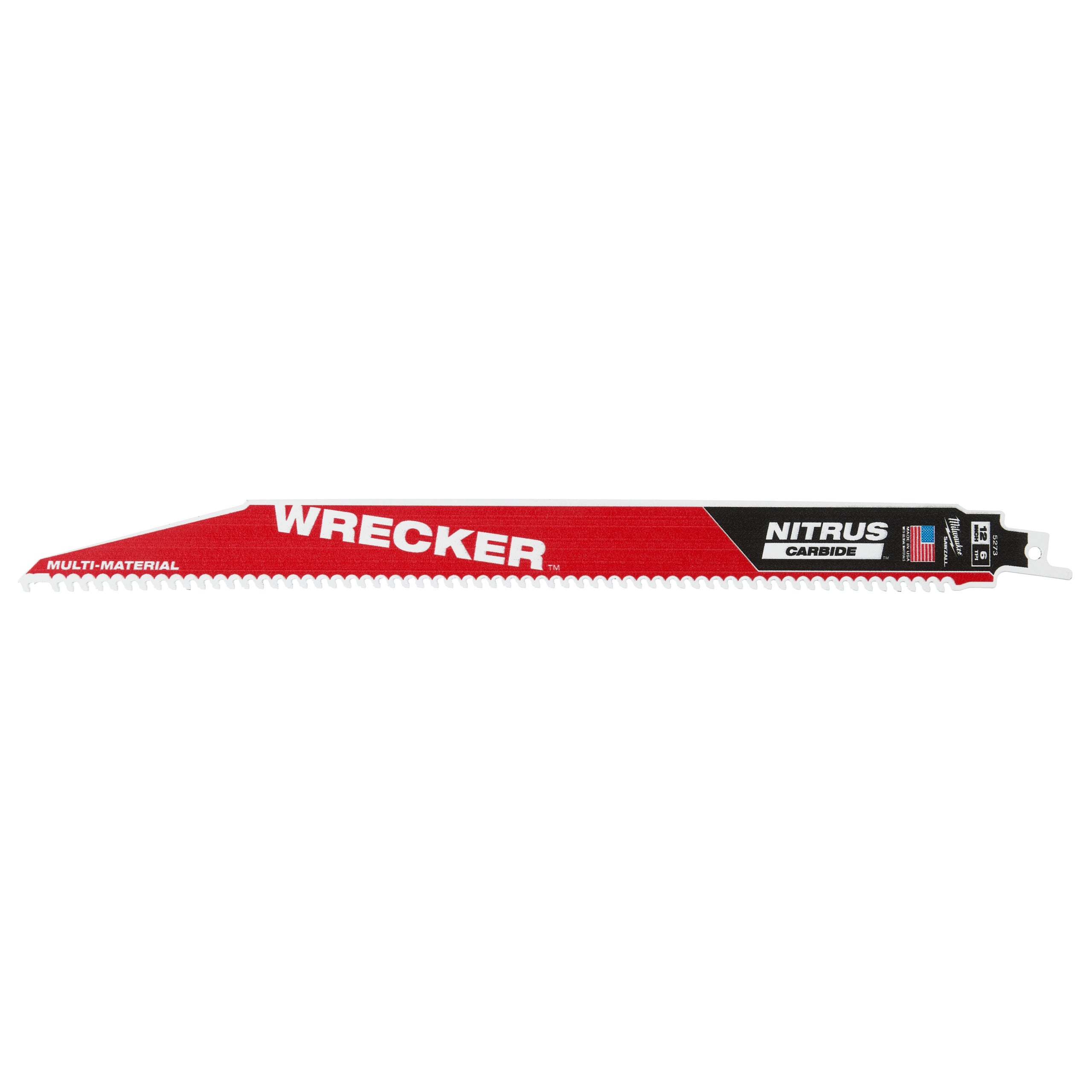Pânză pentru fierăstrău sabie Sawzall Multi Material WRECKER™ cu NITRUS CARBIDE™ Milwaukee TCT WRECKER NITRUS 300mm x 6 Tpi, cod 48475273