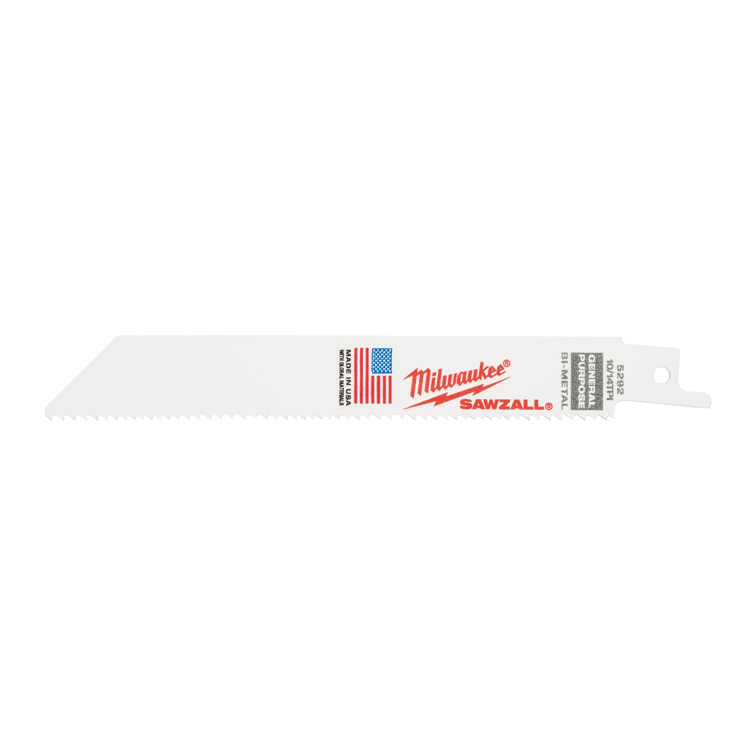 Pânză pentru fierăstrău sabie Sawzall Lemn / Metal / Plastic: Pânze universale Milwaukee 150mm x 10 / 14 Tpi, cod 48475292