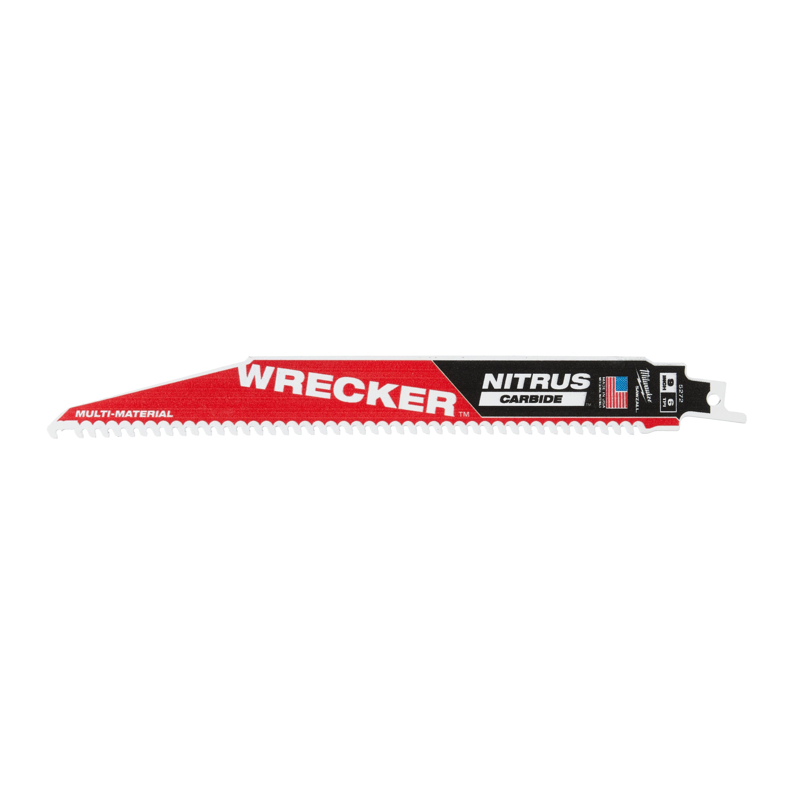 Pânză pentru fierăstrău sabie Sawzall Multi Material WRECKER™ cu NITRUS CARBIDE™ Milwaukee TCT WRECKER NITRUS 230mm x 6 Tpi, cod 48475572