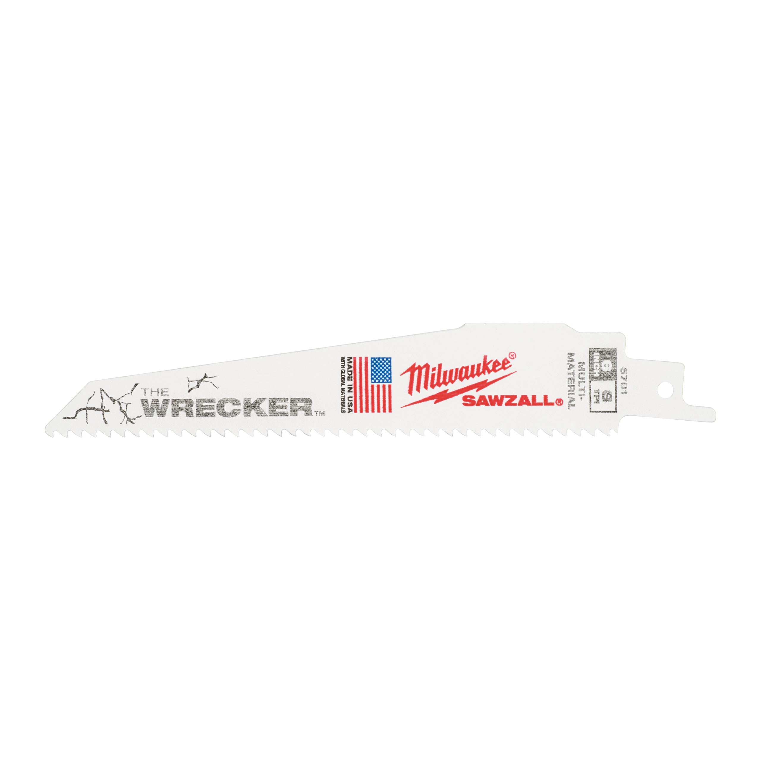 Pânză pentru fierăstrău sabie Sawzall Metal: Pânze Extra Heavy Duty WRECKER™ Milwaukee WRECKER 150mm x 7/11 Tpi, cod 48475701