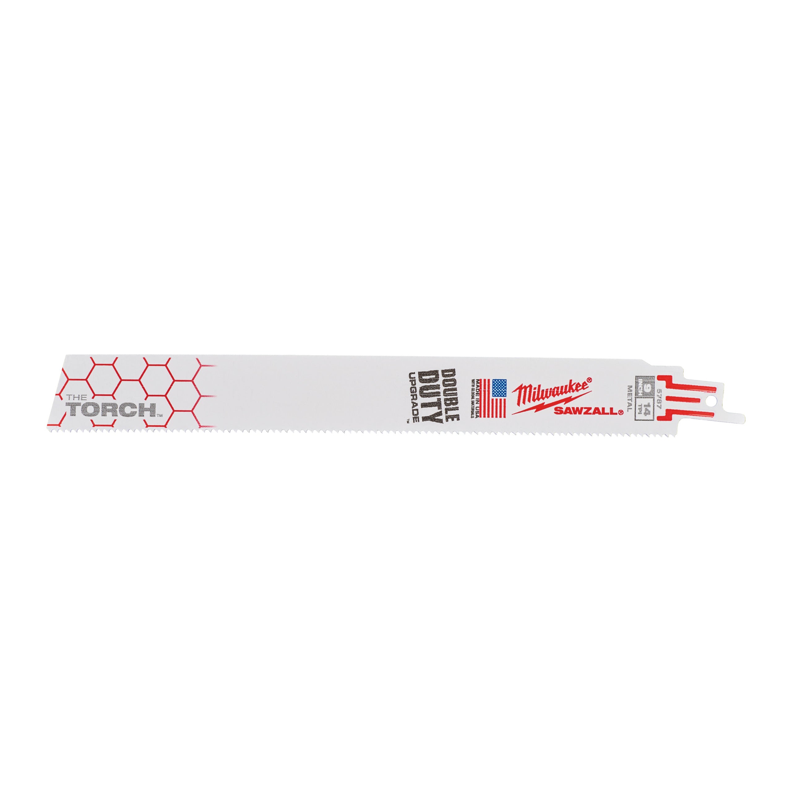 Pânză pentru fierăstrău sabie Sawzall Metal Heavy Duty TORCH™ pentru lucrări de demolare Milwaukee TORCH 230mm x 14 Tpi, cod 48475787