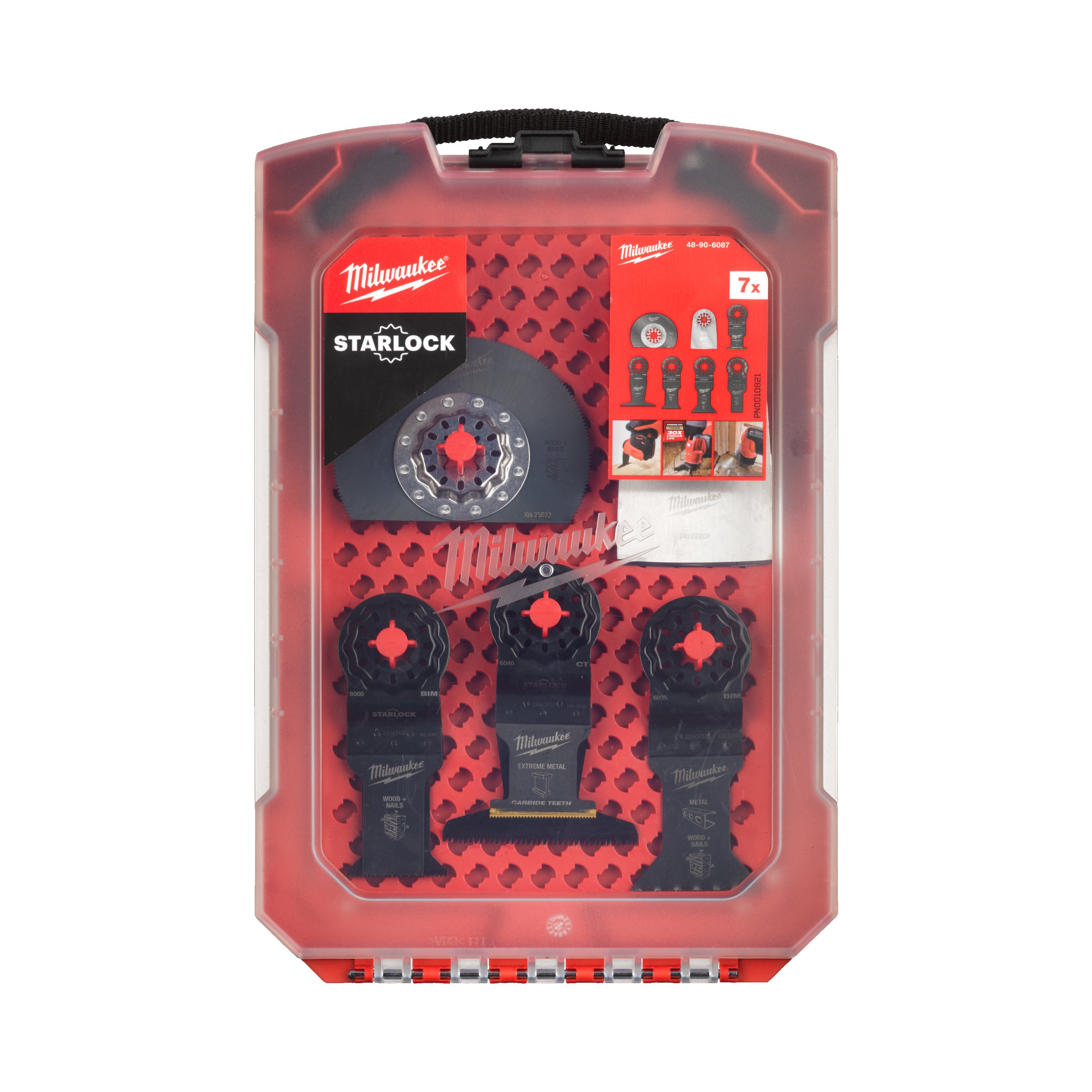 Set 7 pânze pentru unealta multifuncțională Milwaukee OMT STARLOCK metal & wood set, cod 48906087