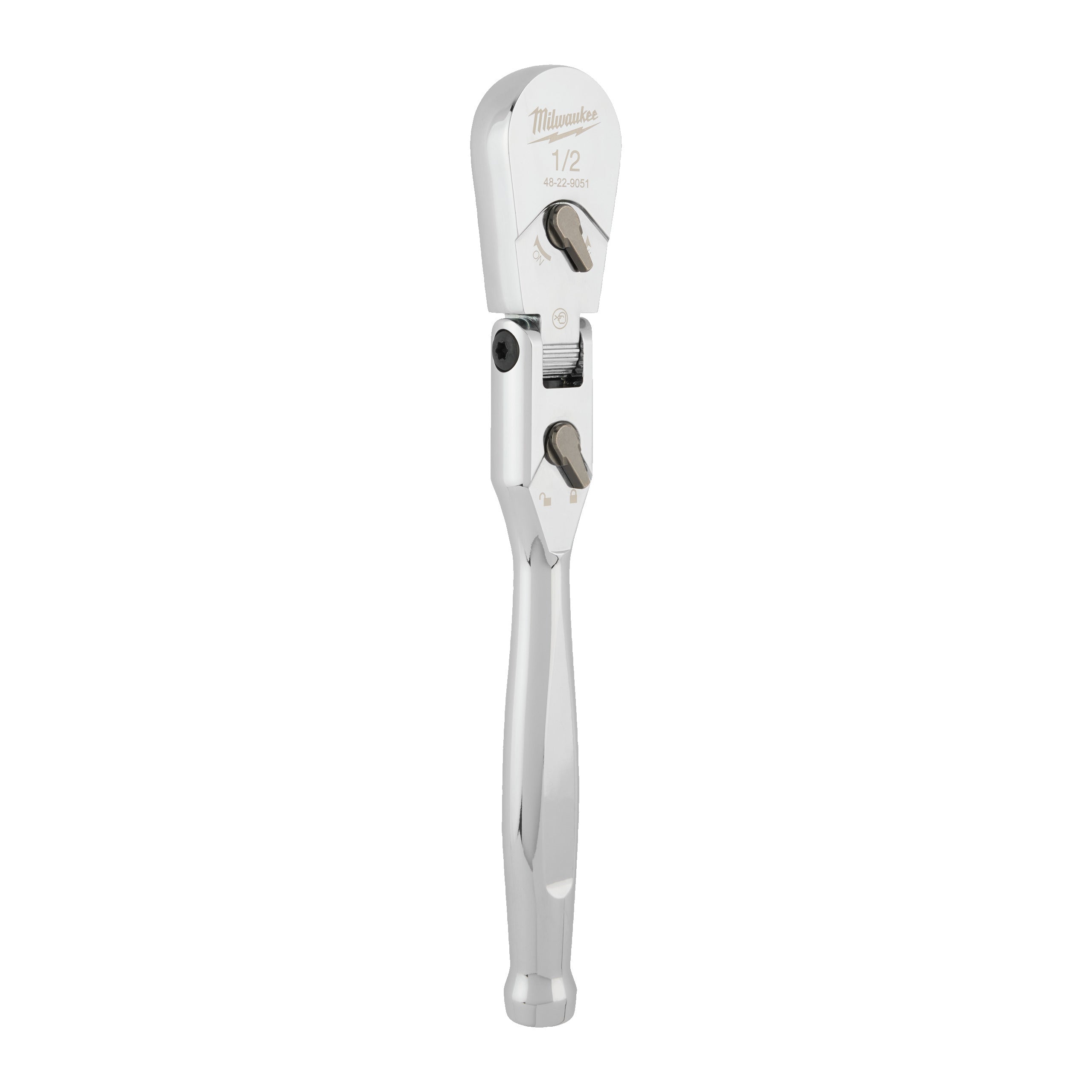 Antrenor cu clichet cu cap pivotant ½″ Milwaukee 1/2" Drive Flex Head Ratchet, cod 4932479655