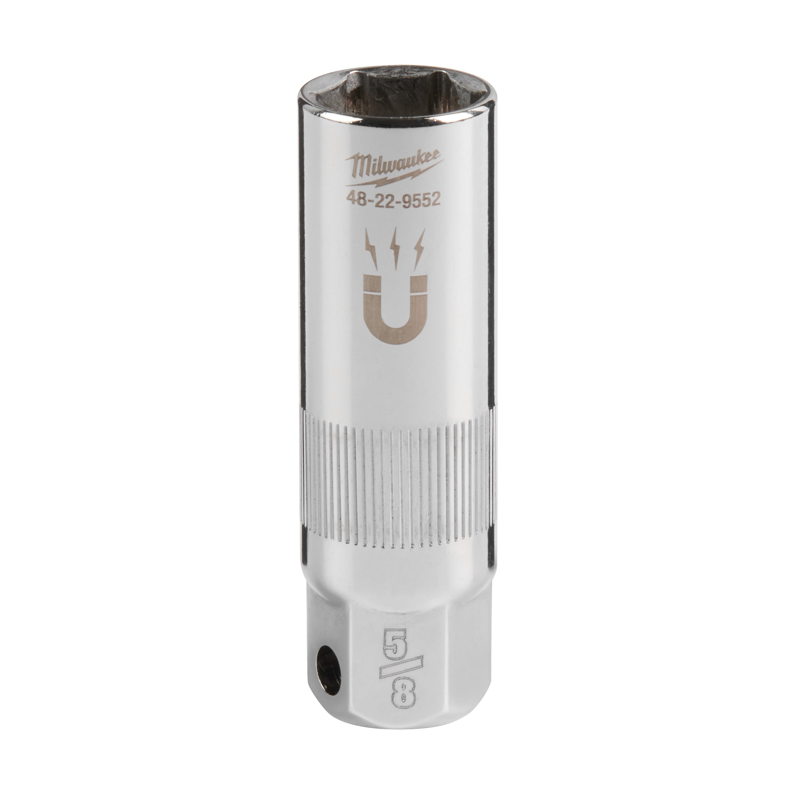 Cheie tubulară ⅜″ magnetică pentru bujii Milwaukee 3/8” Drive 16MM Magnetic Spark Plug Socket, cod 4932480676