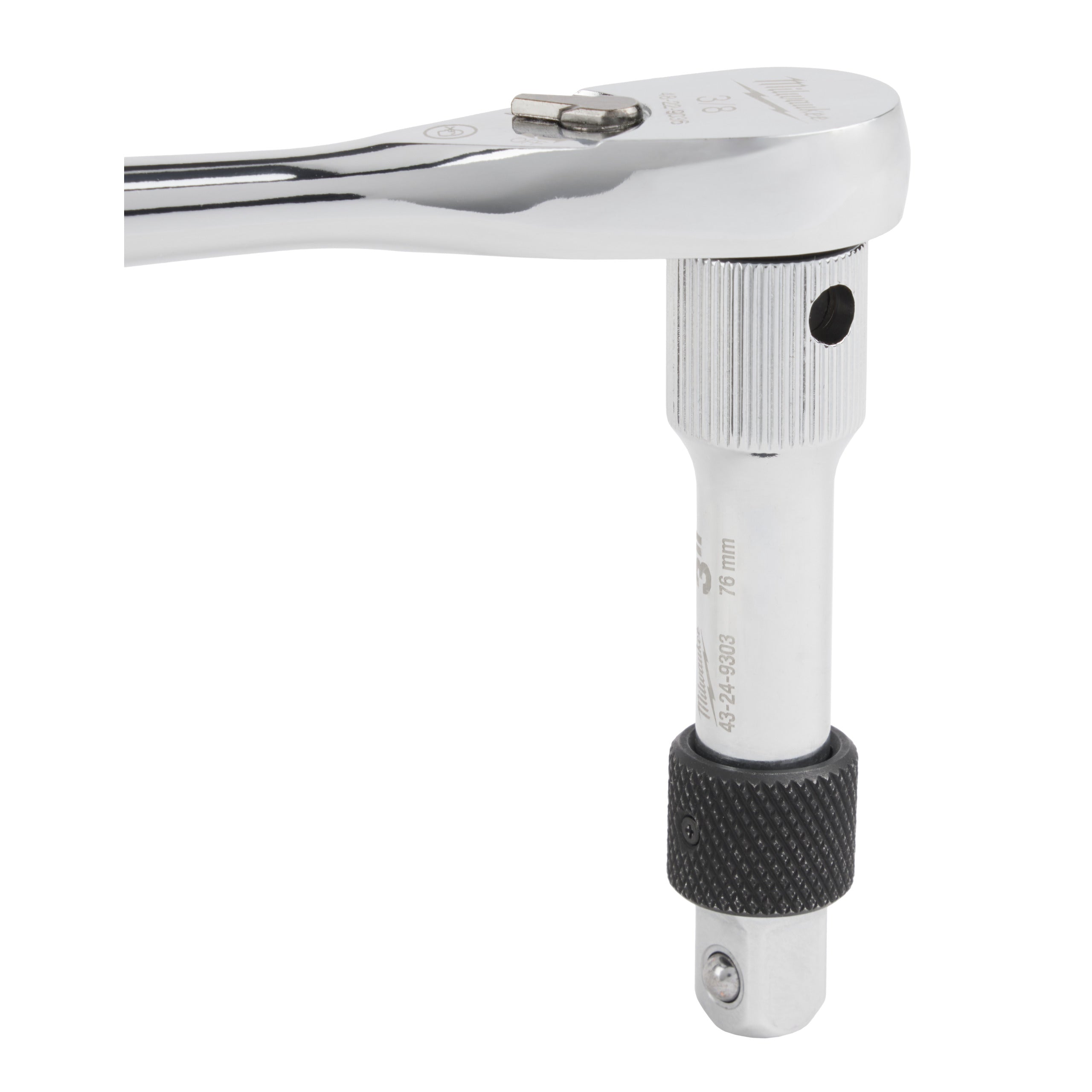 Prelungitoare ⅜″ cu blocare Milwaukee 3/8" Drive 152 mm Locking Extension, cod 4932480934