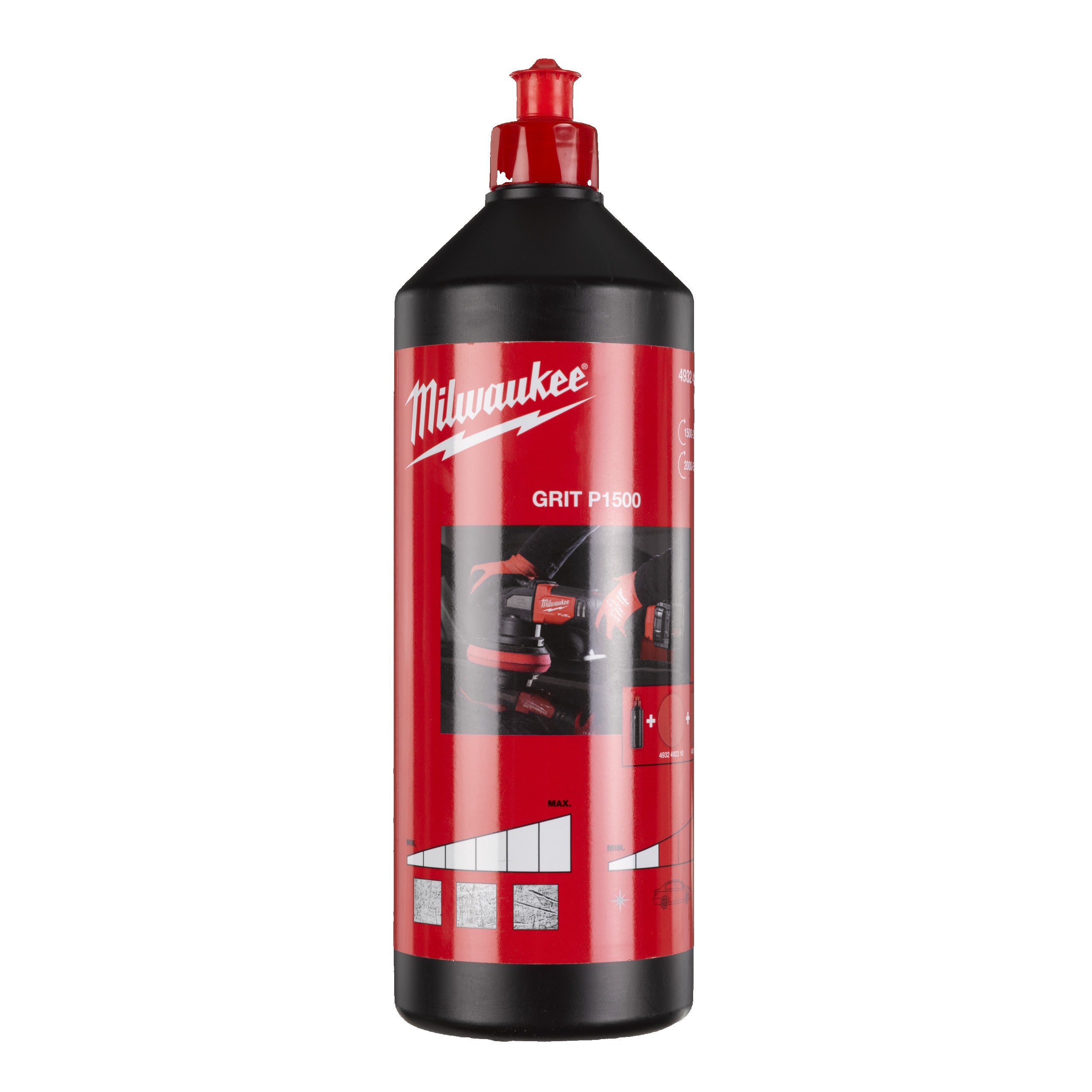 Disc/burete de lustruire 1500. Milwaukee Compound Red Coarse 1l, cod 4932492300