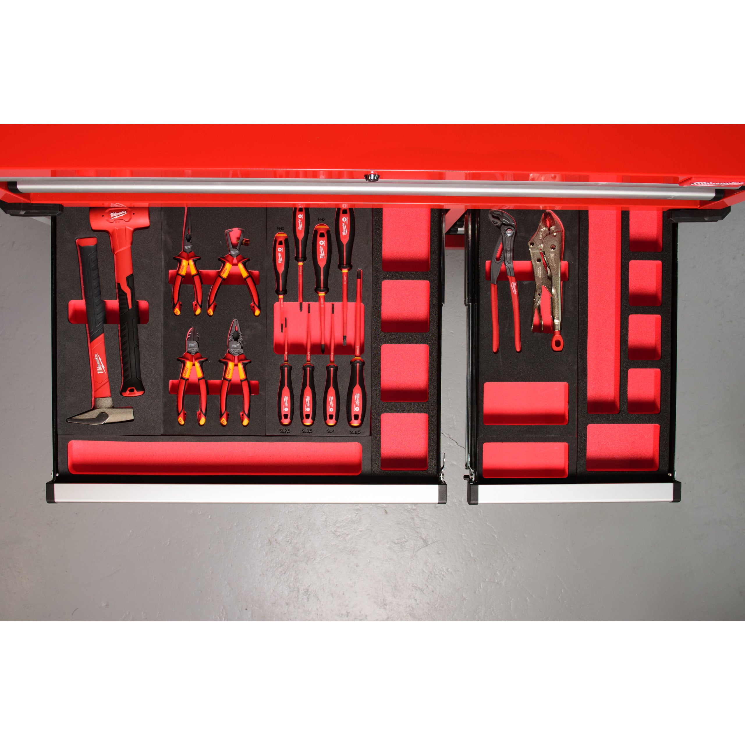 Inserții goale de spumă Milwaukee 1/3" Empty Foam with cavities for 46" Steel Storage, cod 4932492389