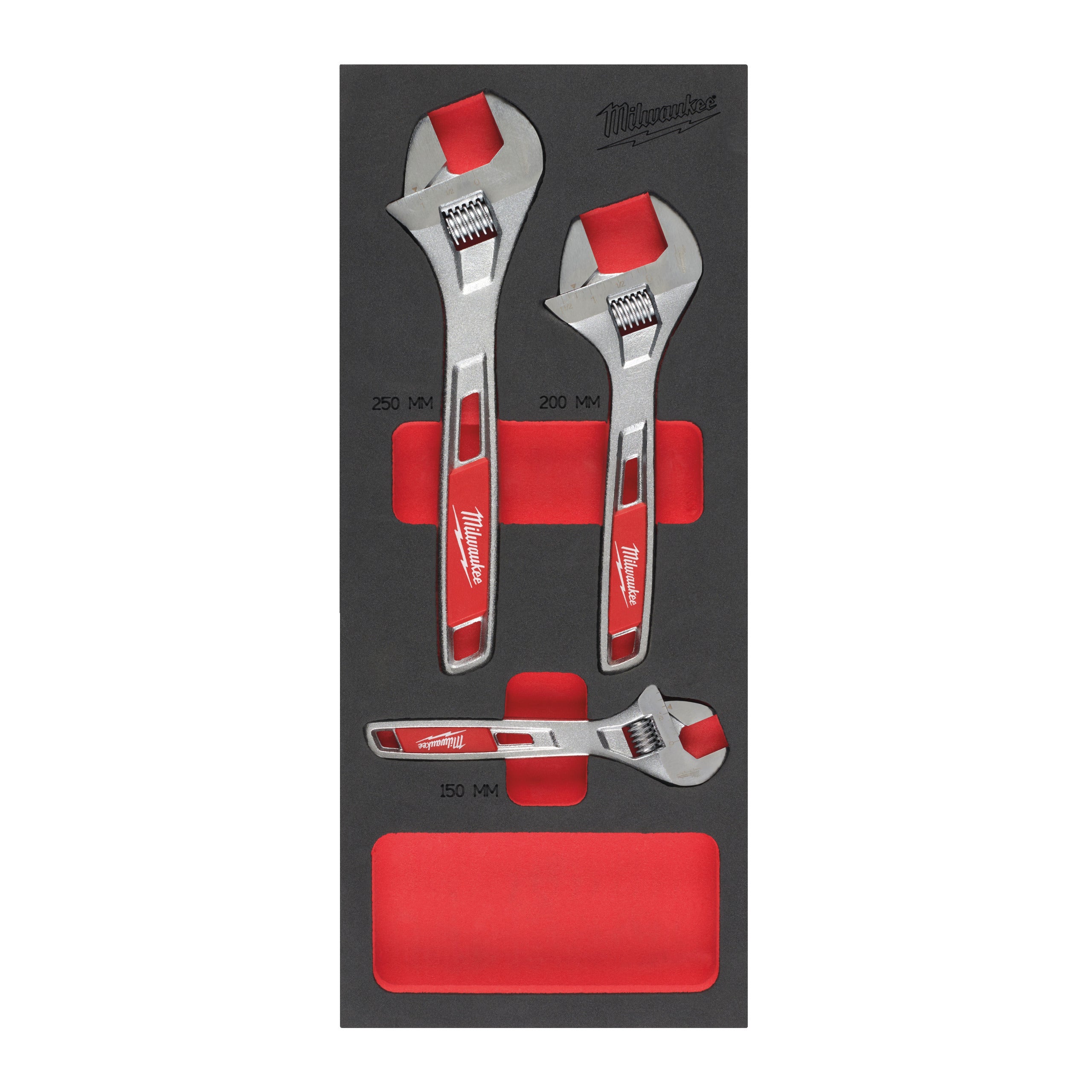Inserție din spumă pentru dulap metalic TOOLGUARD™ chei ajustabile Milwaukee Adjustable Wrench set Foam Insert, cod 4932492397
