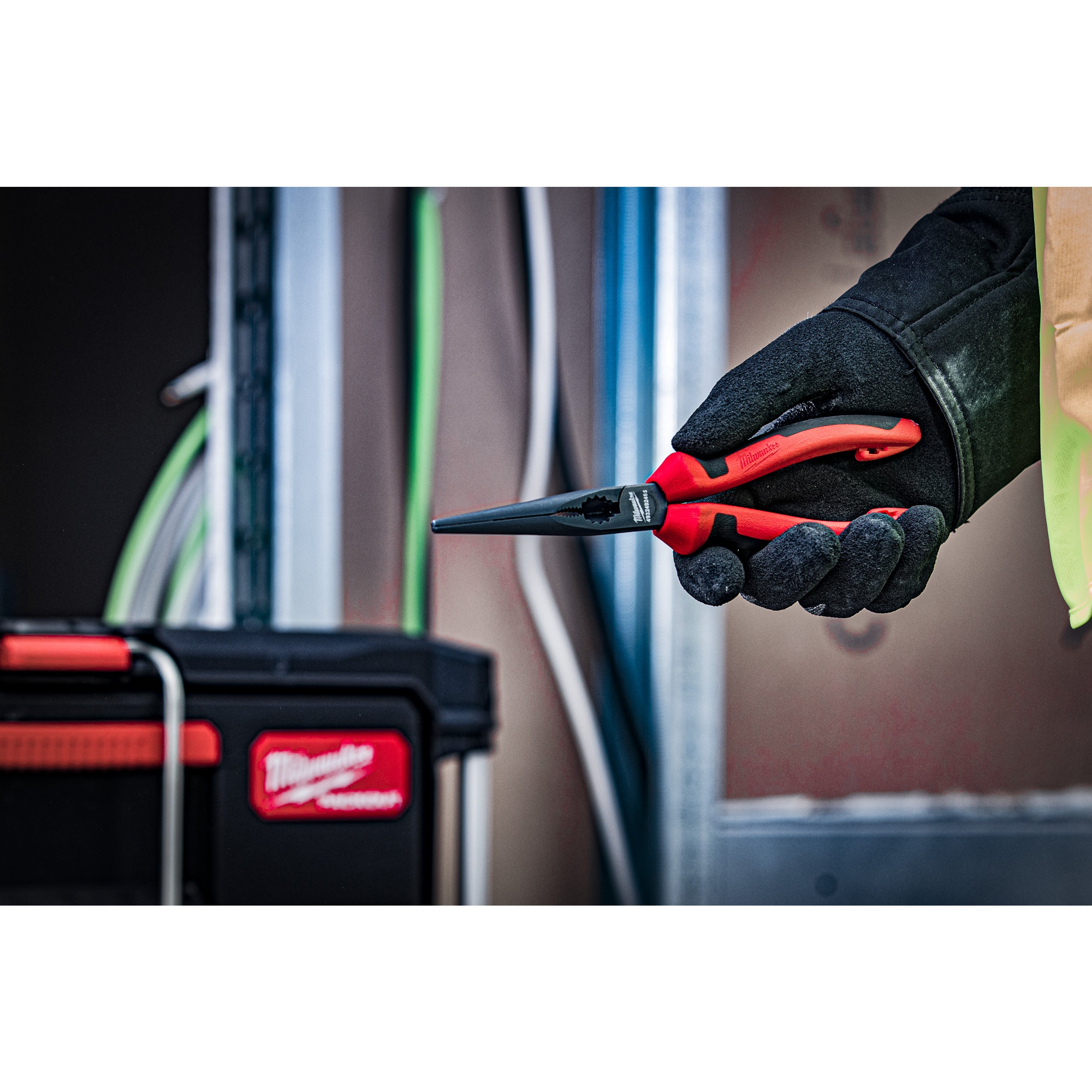 Clește nas lung Milwaukee Long Nose Plier - 205 mm, cod 4932492465