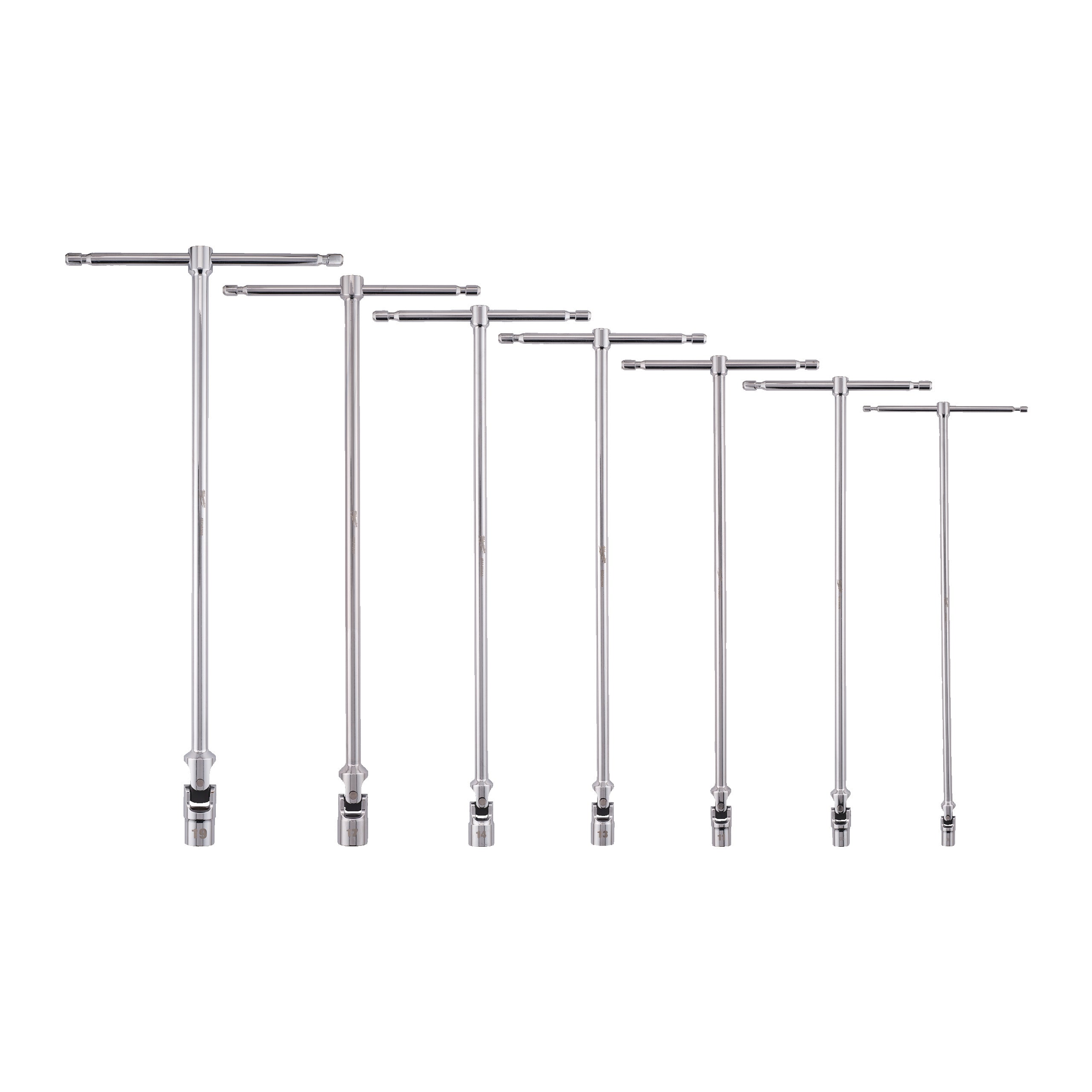 Cheie Set 7 chei cu mâner în T și cap pivotant Milwaukee T-bar handle with swivel socket Set, cod 4932492674