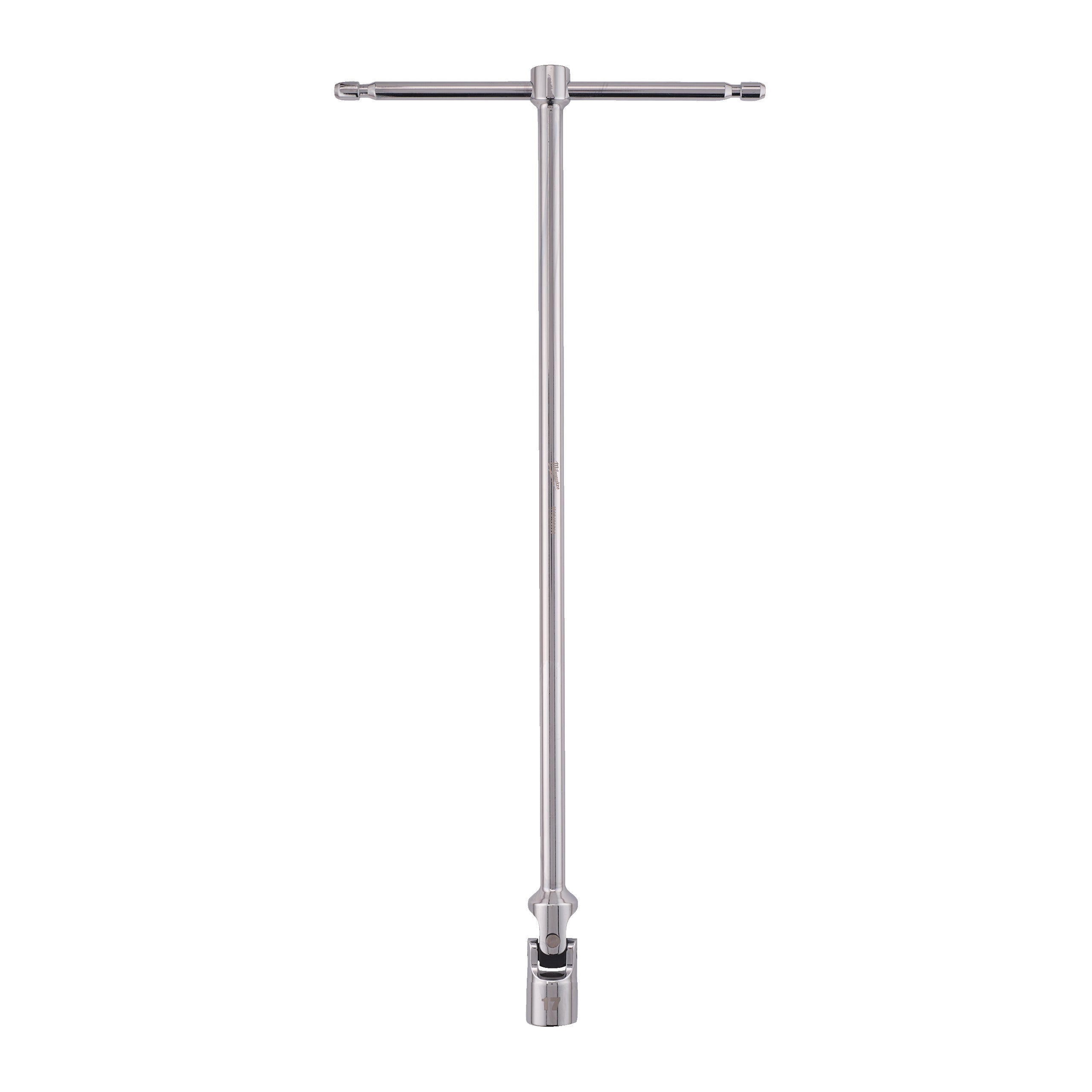 Cheie cu mâner T și cap pivotant Hex Milwaukee T-bar handle with swivel socket Hex 17mm, cod 4932492686