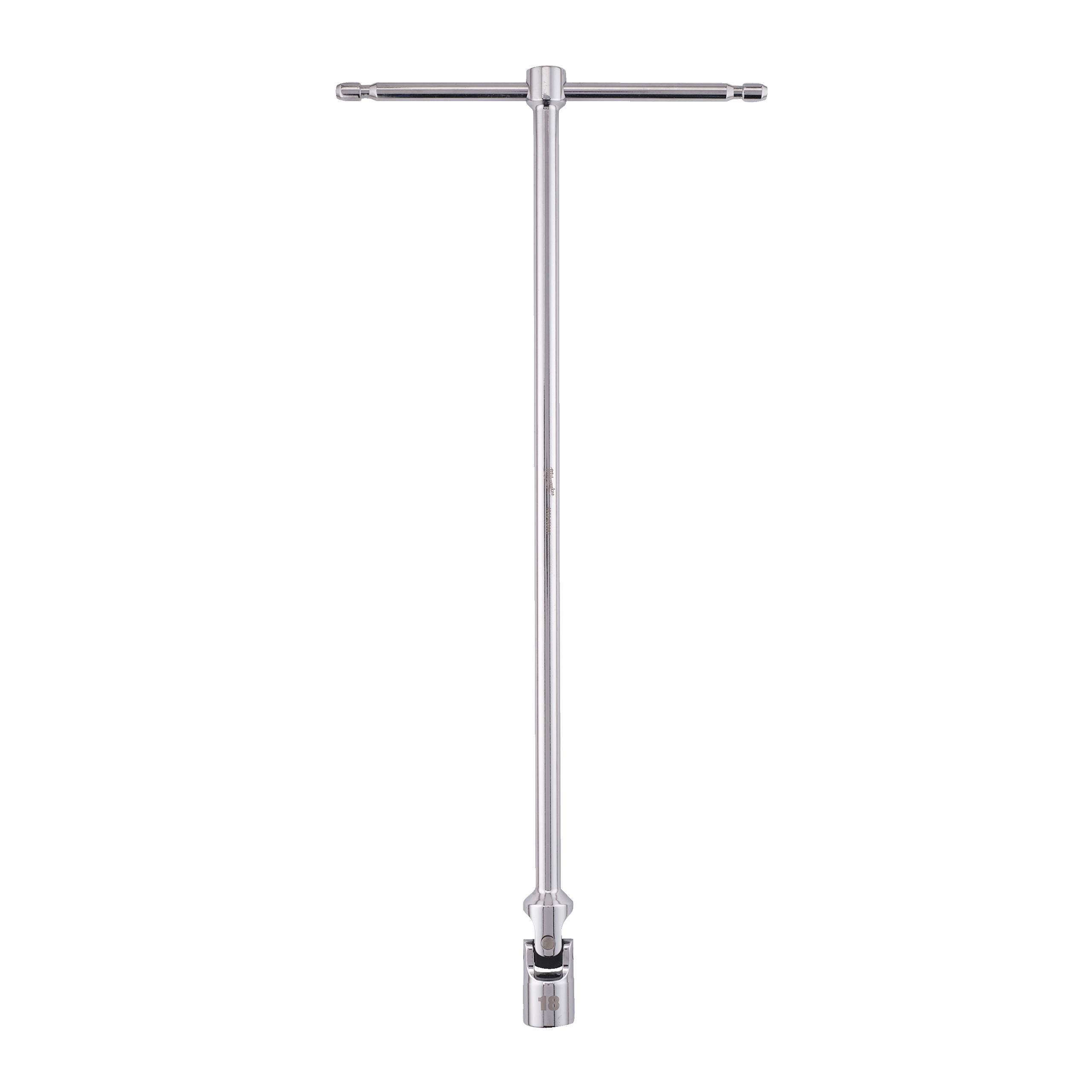 Cheie cu mâner T și cap pivotant Hex Milwaukee T-bar handle with swivel socket Hex 18mm, cod 4932492687