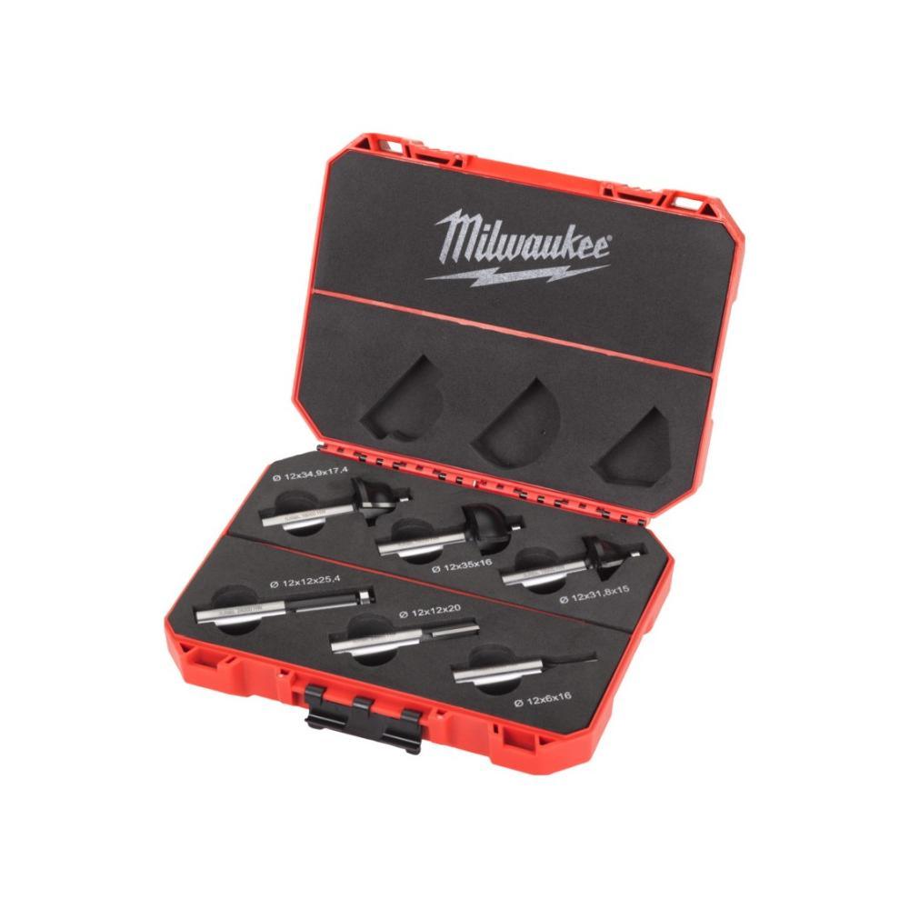 Set cu 6 capete frezat 12 mm, Milwaukee, cod 4932493578 - BIG STORE (Dynamic Tools SRL)