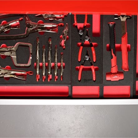 Set 3 clești Milwaukee pentru inele de siguranță în inserție de spumă, cod 4932493632