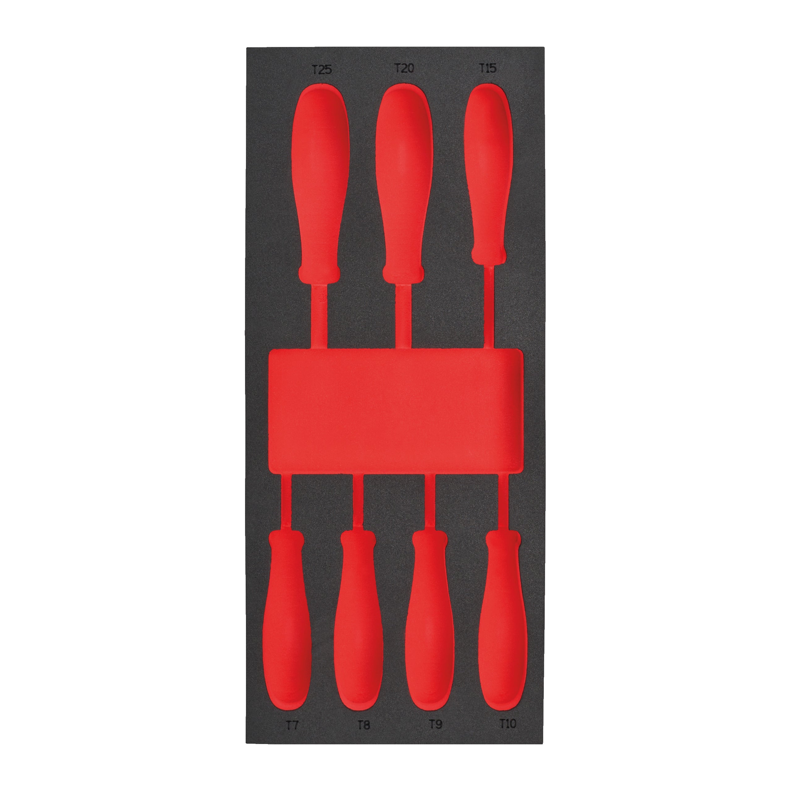 Inserție spumă goală pentru dulapul metalic Milwaukee Empty 7 pc Screwdriver TX Set 1 Foam Insert, cod 4932493669