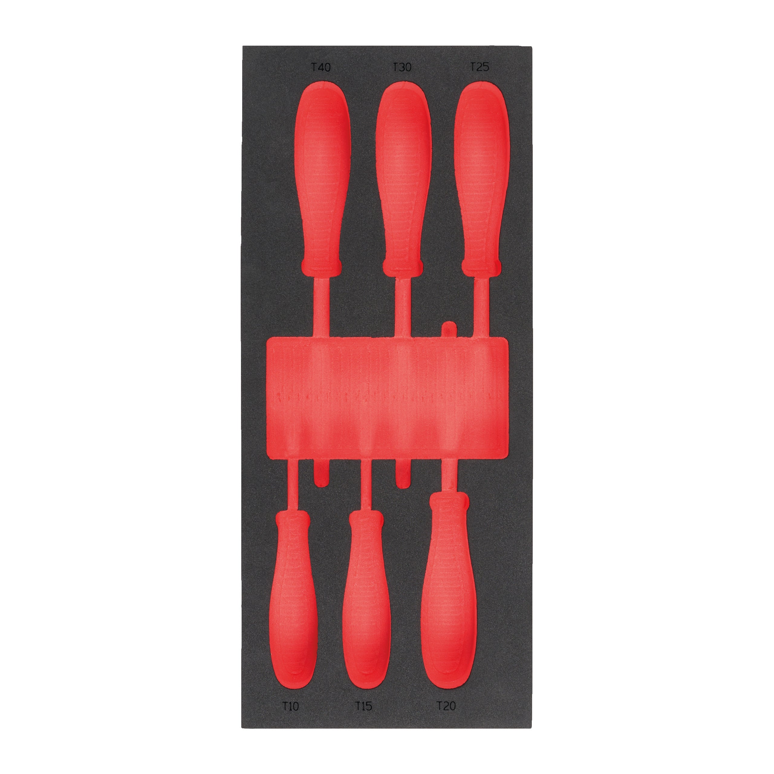 Inserție spumă goală pentru dulapul metalic Milwaukee Empty 6 pc Screwdriver TX Set 2 Foam Insert, cod 4932493670