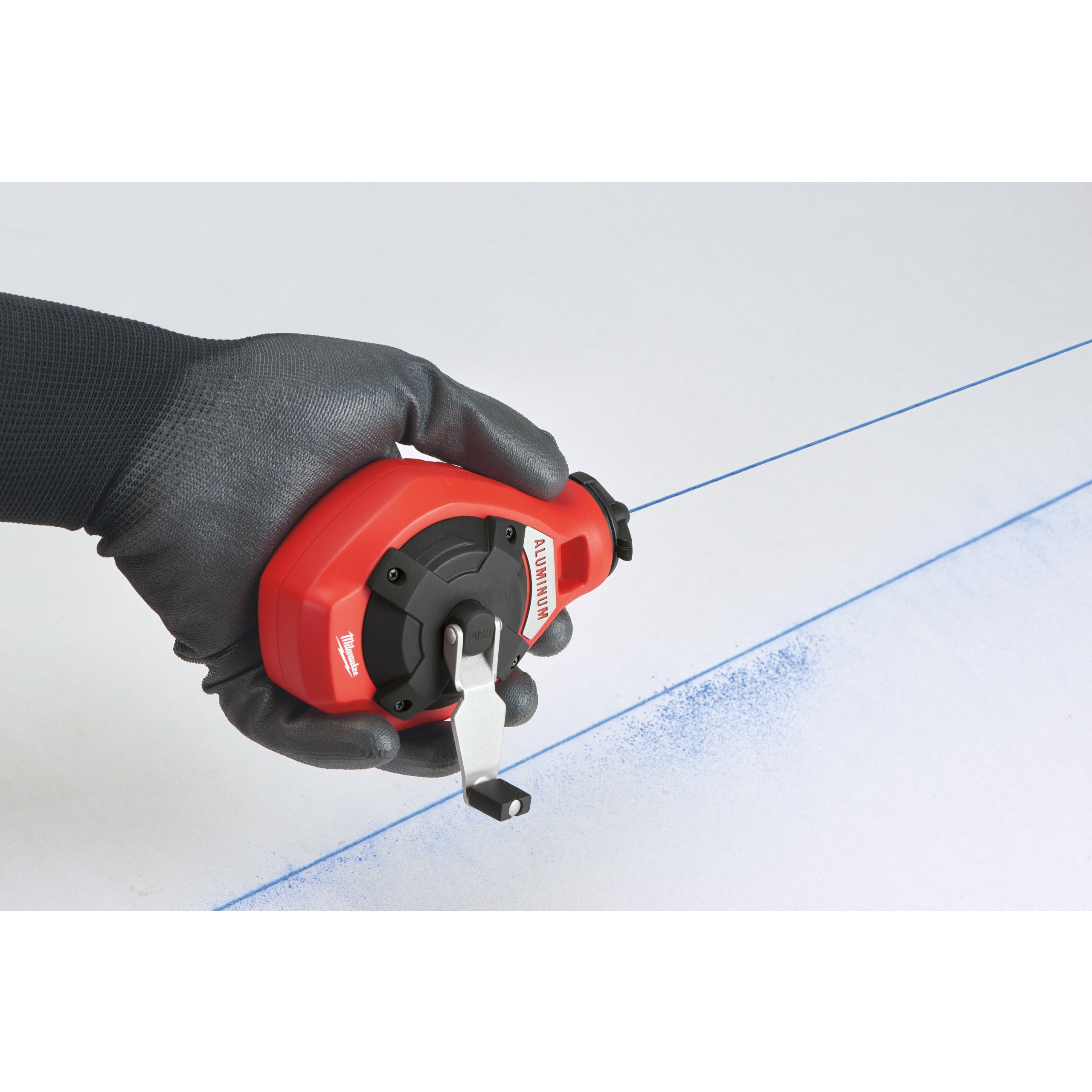 Trasor cu sfoară Fine Line Milwaukee Fine Line Chalk Reel & Blue Chalk Refill, cod 4932493814