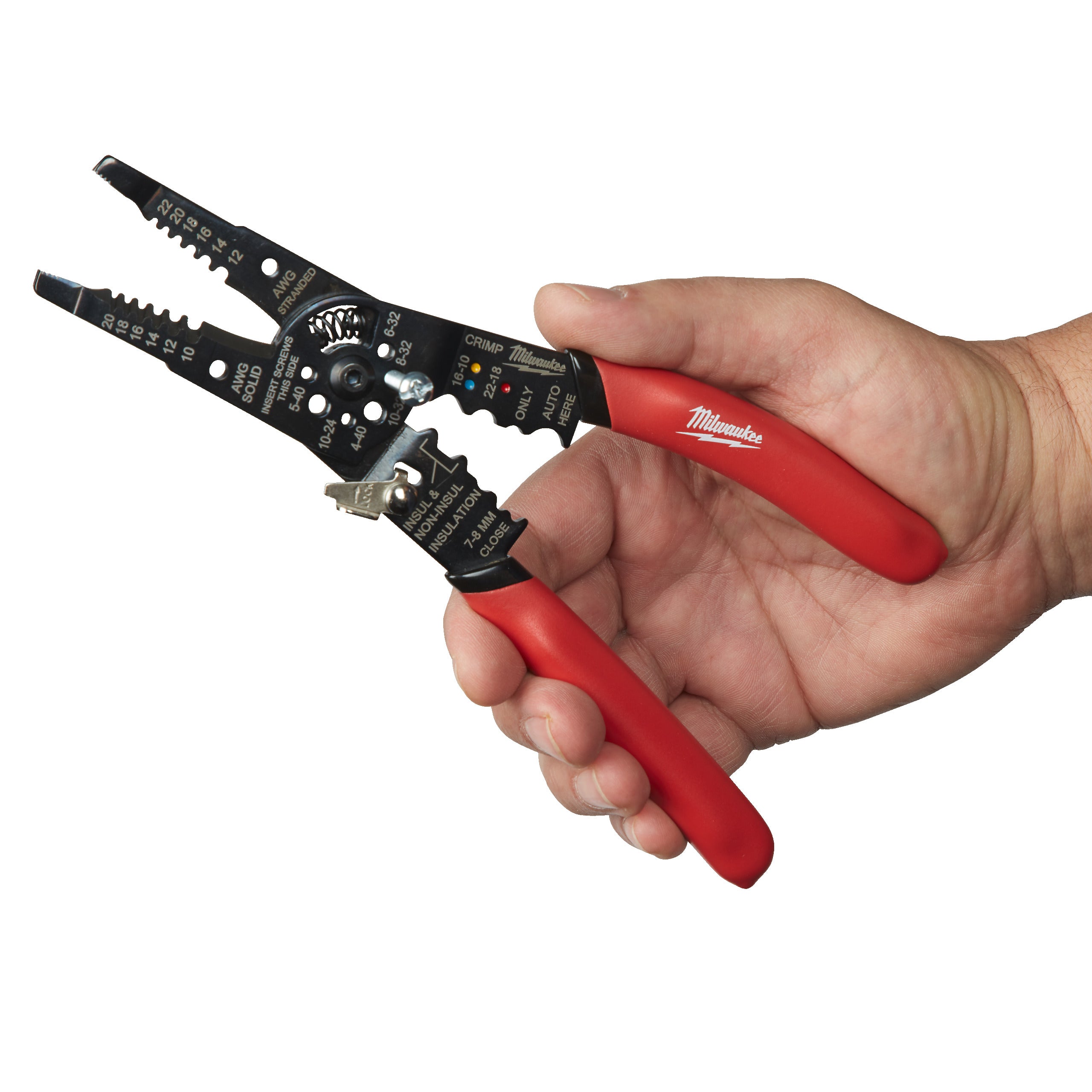 Clește multifuncțional de dezizolare și sertizare Milwaukee Multi-Purpose Wire Stripper with Crimper, cod 4932493816