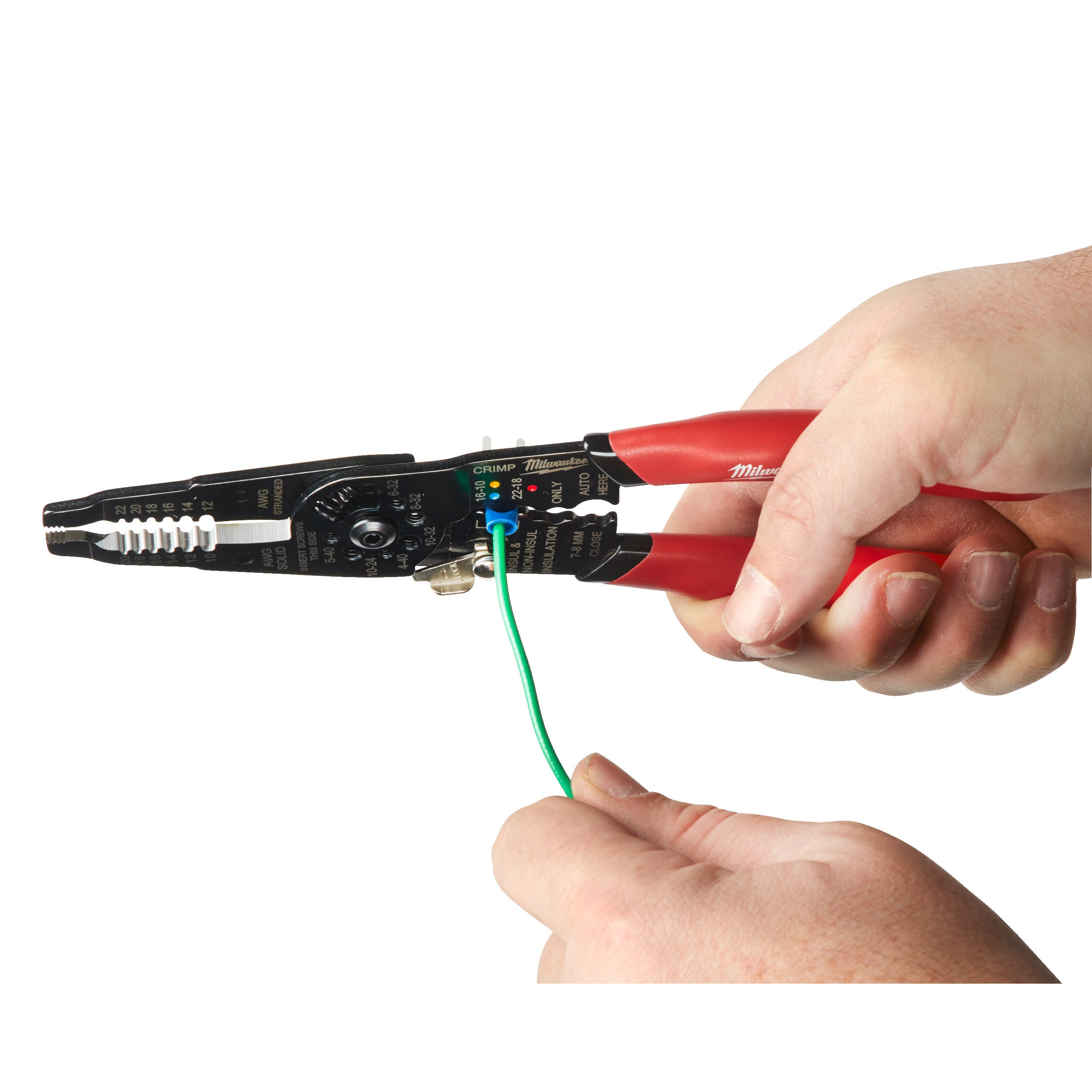 Clește multifuncțional de dezizolare și sertizare Milwaukee Multi-Purpose Wire Stripper with Crimper, cod 4932493816