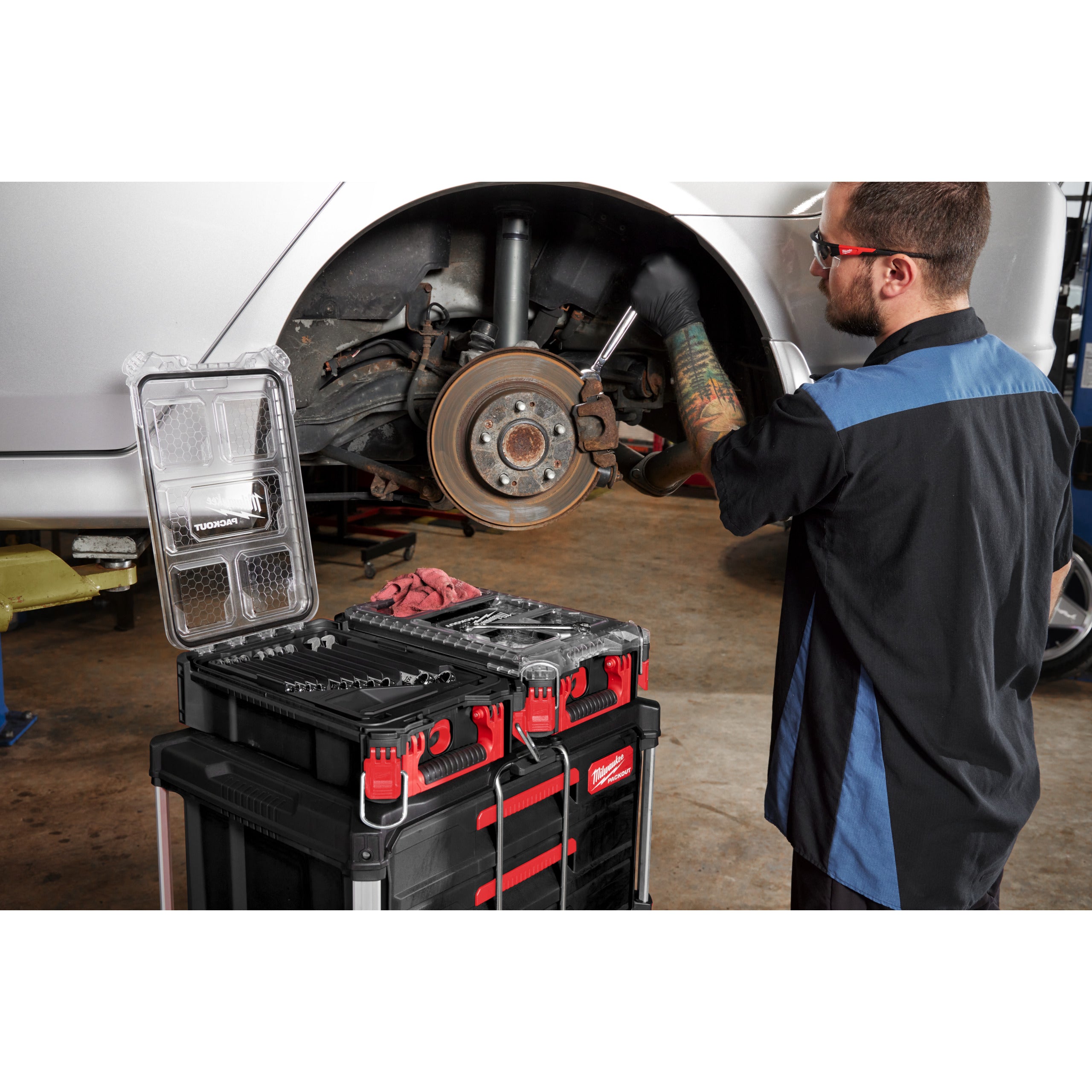 Cheie combinată Set 15 buc. chei combinate MAX BITE™ în organizator compact PACKOUT™ Milwaukee 15 pc MAXBITE combination spanner set with Packout, cod 4932498141