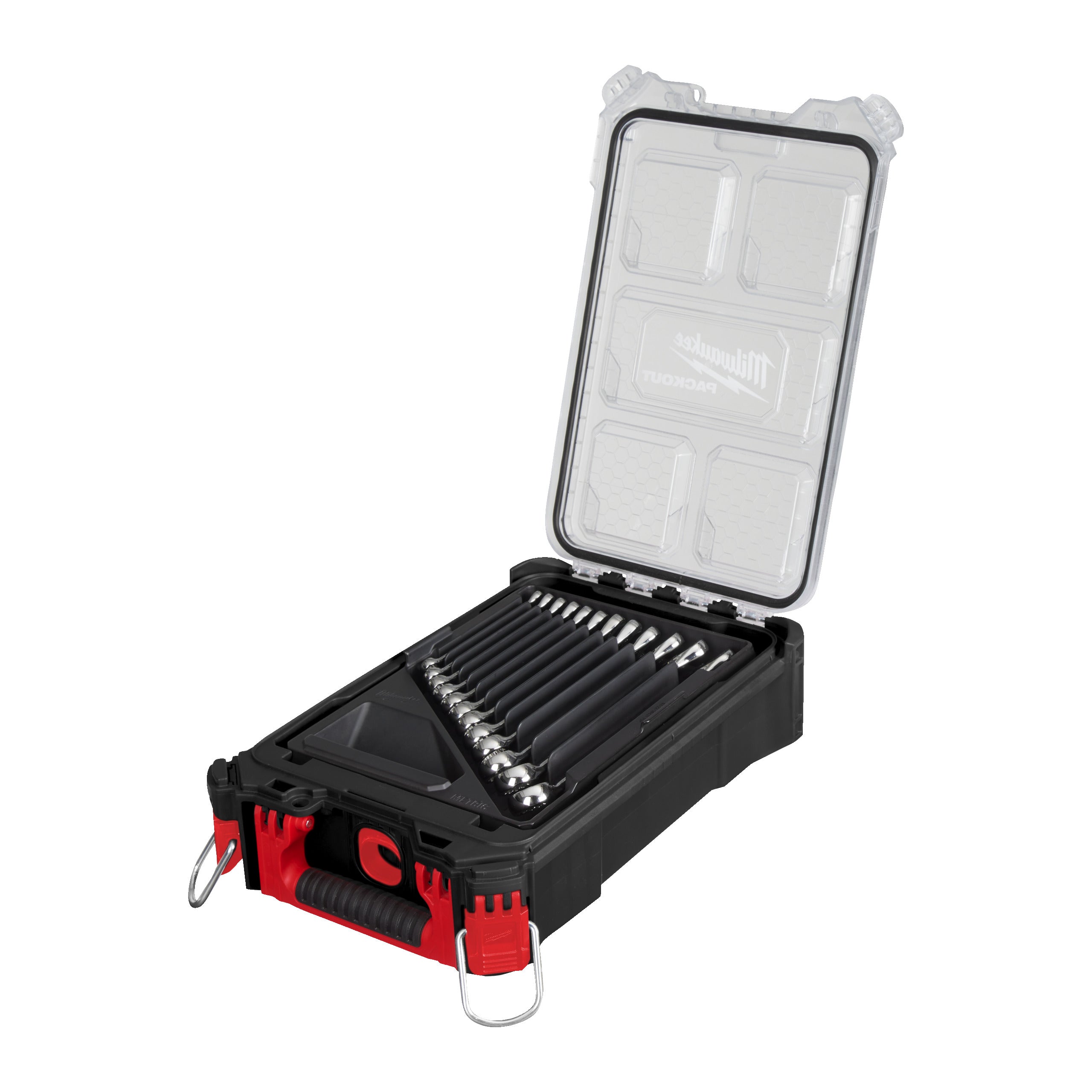 Cheie combinată Set 15 buc. chei combinate MAX BITE™ în organizator compact PACKOUT™ Milwaukee 15 pc MAXBITE combination spanner set with Packout, cod 4932498141