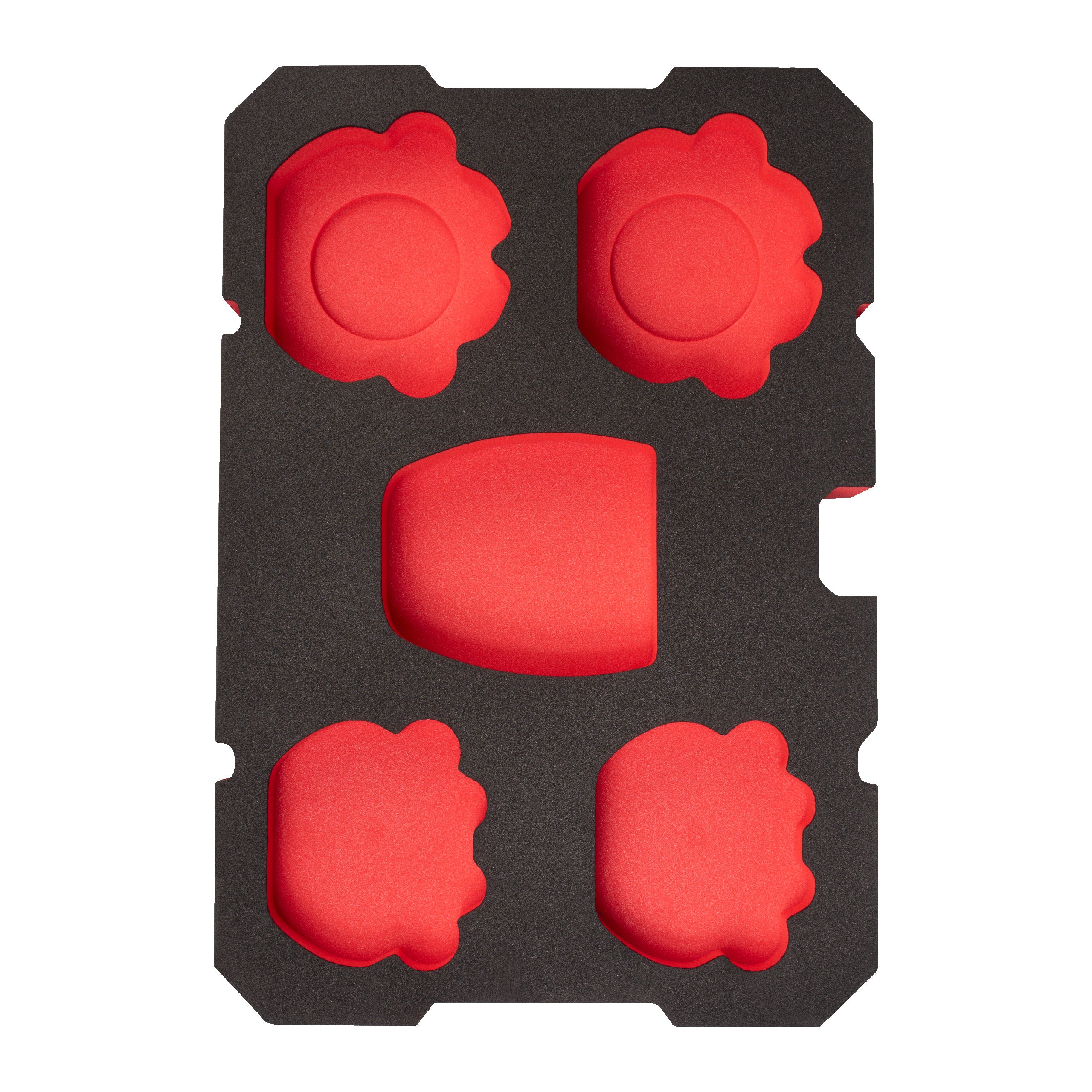 Inserție din spumă PACKOUT™ goală Milwaukee Empty 4 x Ring Jaw and RJ Adaptor Packout Foam Insert, cod 4932498248