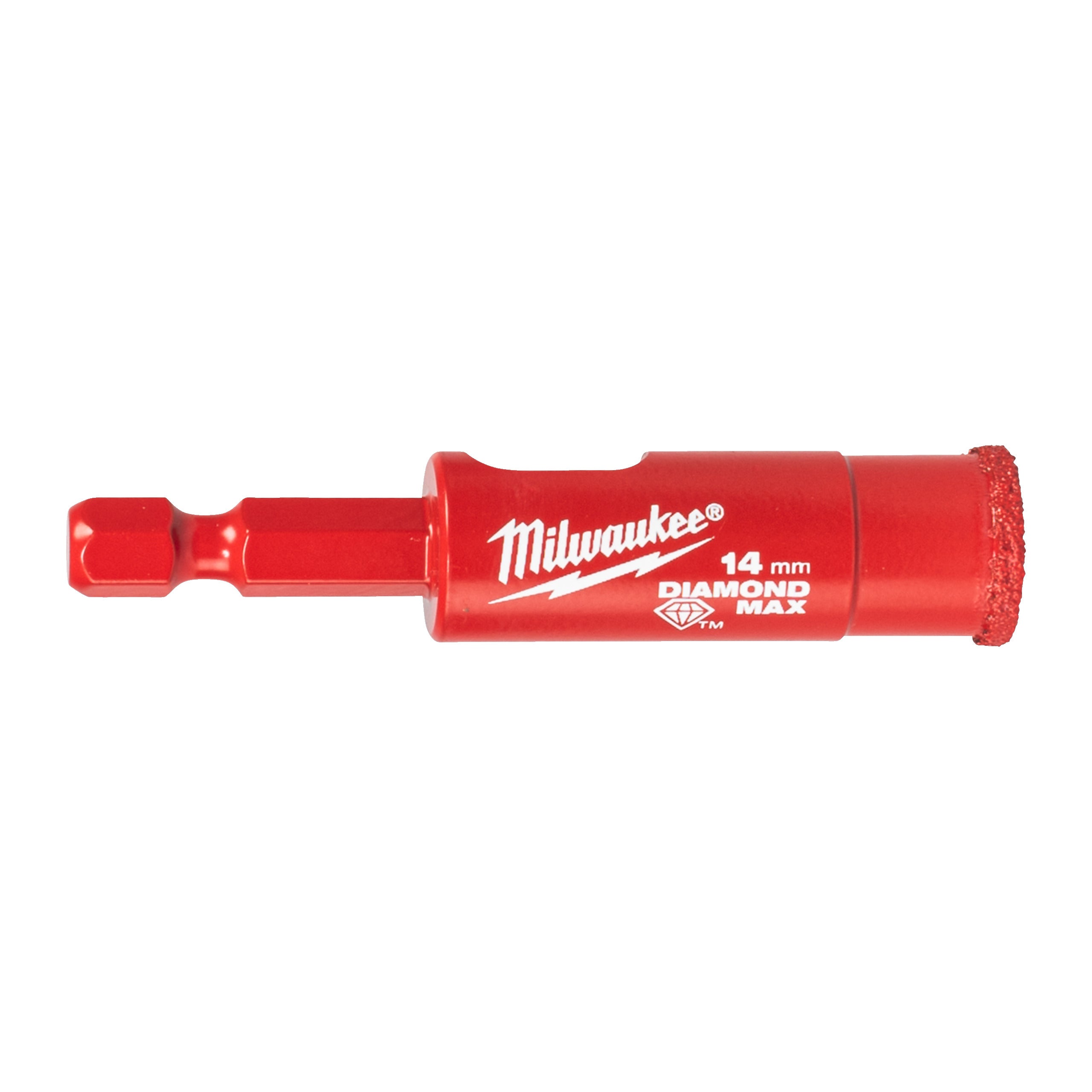 Carotă diamantată Burghie DIAMOND MAX™ ¼″ pentru găurire umedă Milwaukee 14 mm ¼" Hex, cod 4932498346
