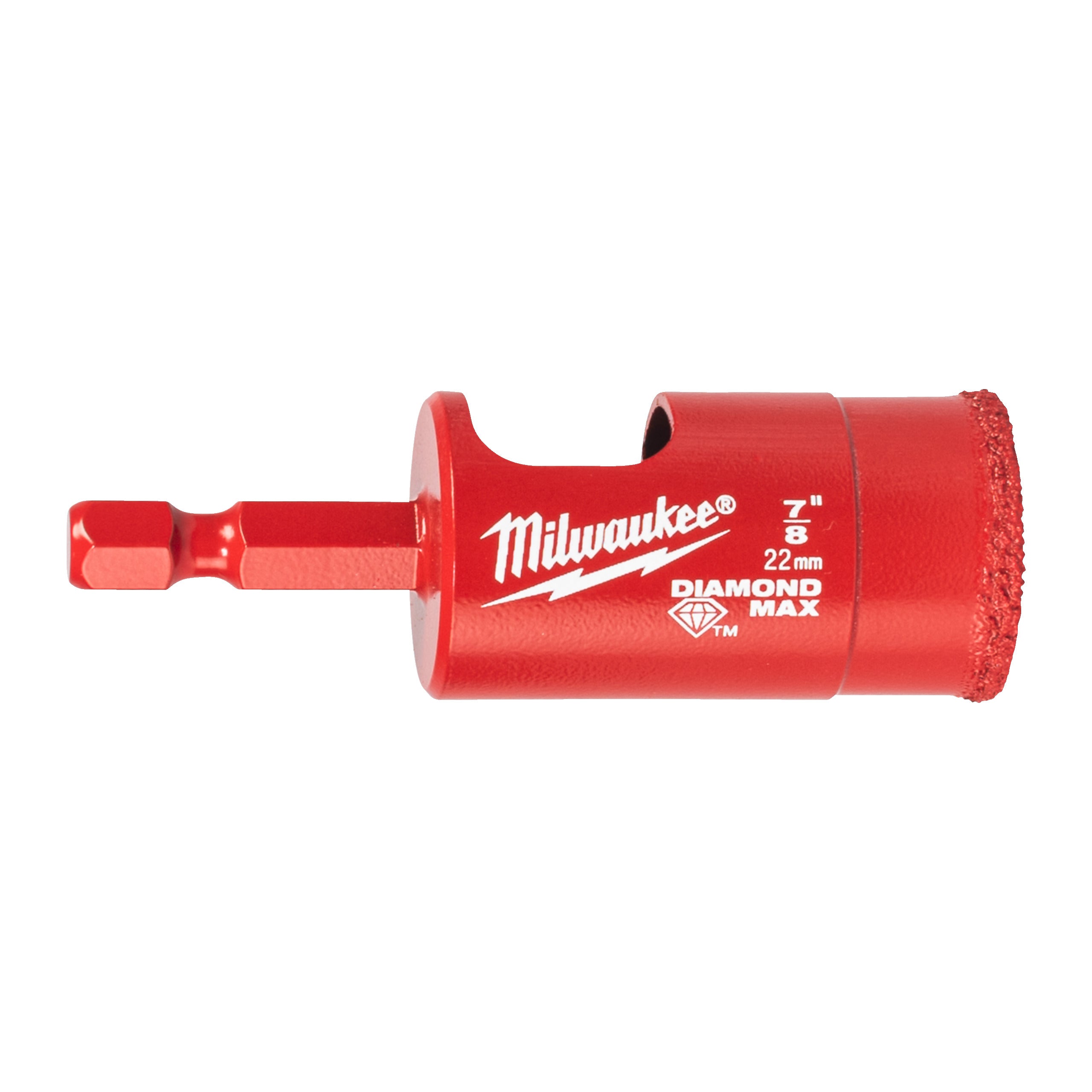 Carotă diamantată Burghie DIAMOND MAX™ ¼″ pentru găurire umedă Milwaukee 22 mm ¼" Hex, cod 4932498349